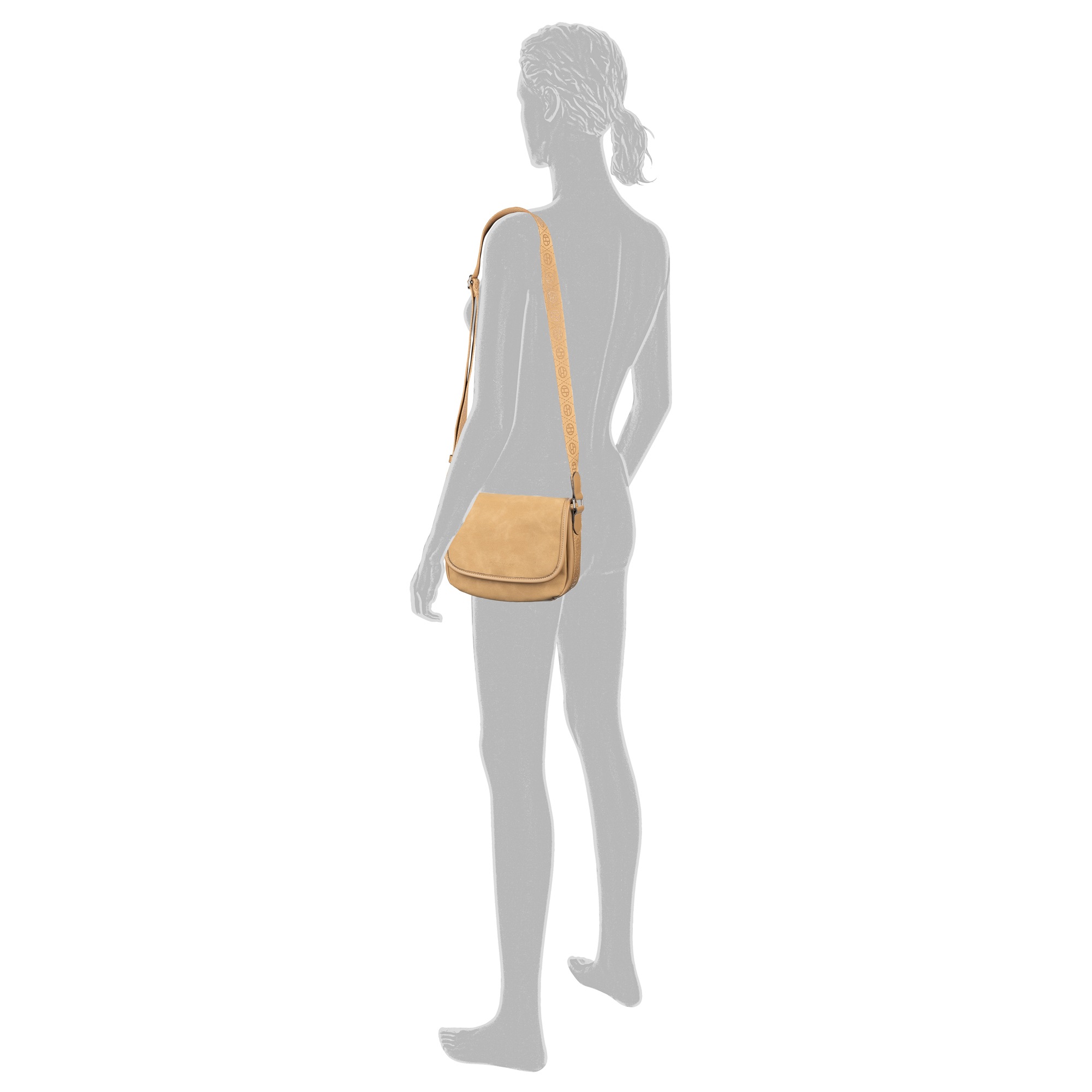 TOM TAILOR Satteltasche "Yara", feines Nubukimtat mit Glattlederimitat sowi günstig online kaufen
