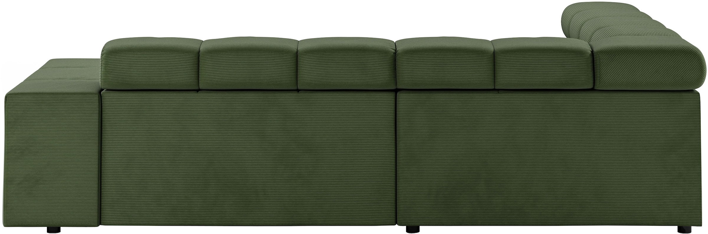 INOSIGN Ecksofa »Ancona, incl. Kopfteilverstellung + 3 Zierkissen, L-Form, bequem«, wahlweise motorische Sitztiefenverstellung, B/T(H: 249/215/70 cm