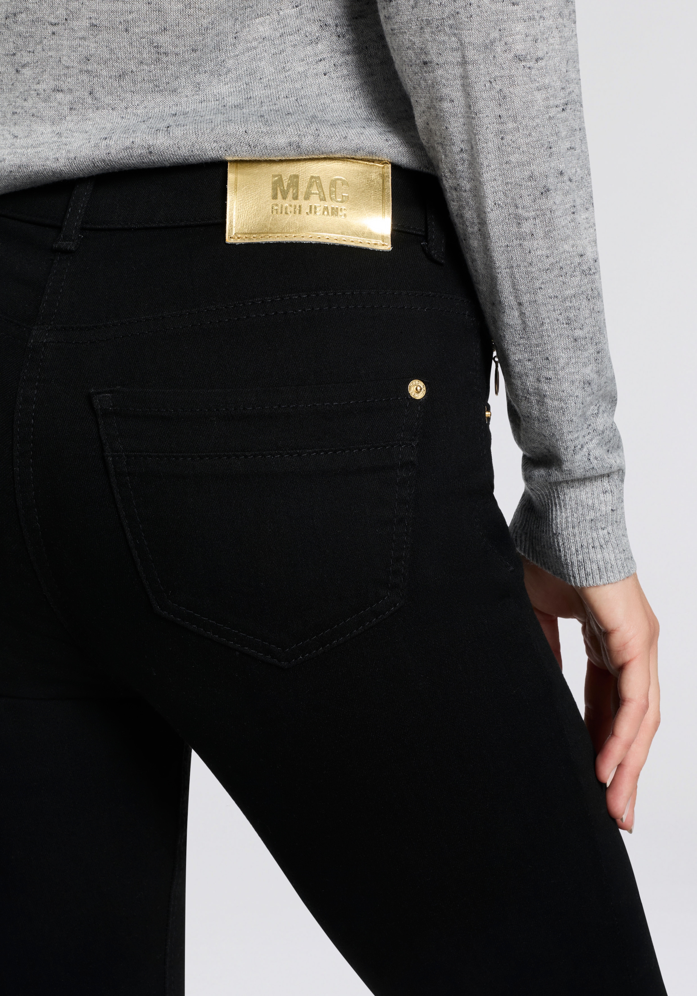 MAC Straight-Jeans »MACMELANIE« Sportives Naht-Detail am Tascheneingriff