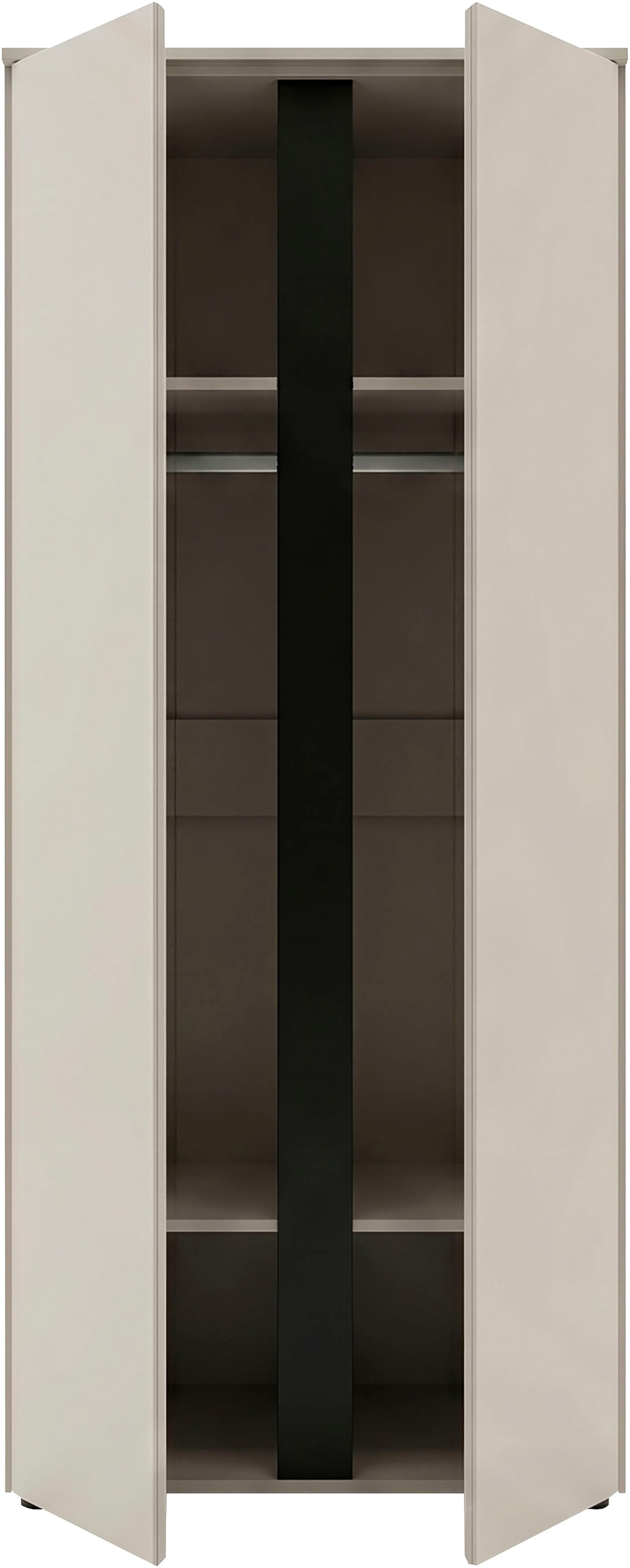 OTTO home Kleiderschrank »AXIS, in verschiedenen Breiten, Schlafzimmerschrank, Schrank« Breite 79cm, 2 Türen, 1 Kleiderstange, 3 Fächer