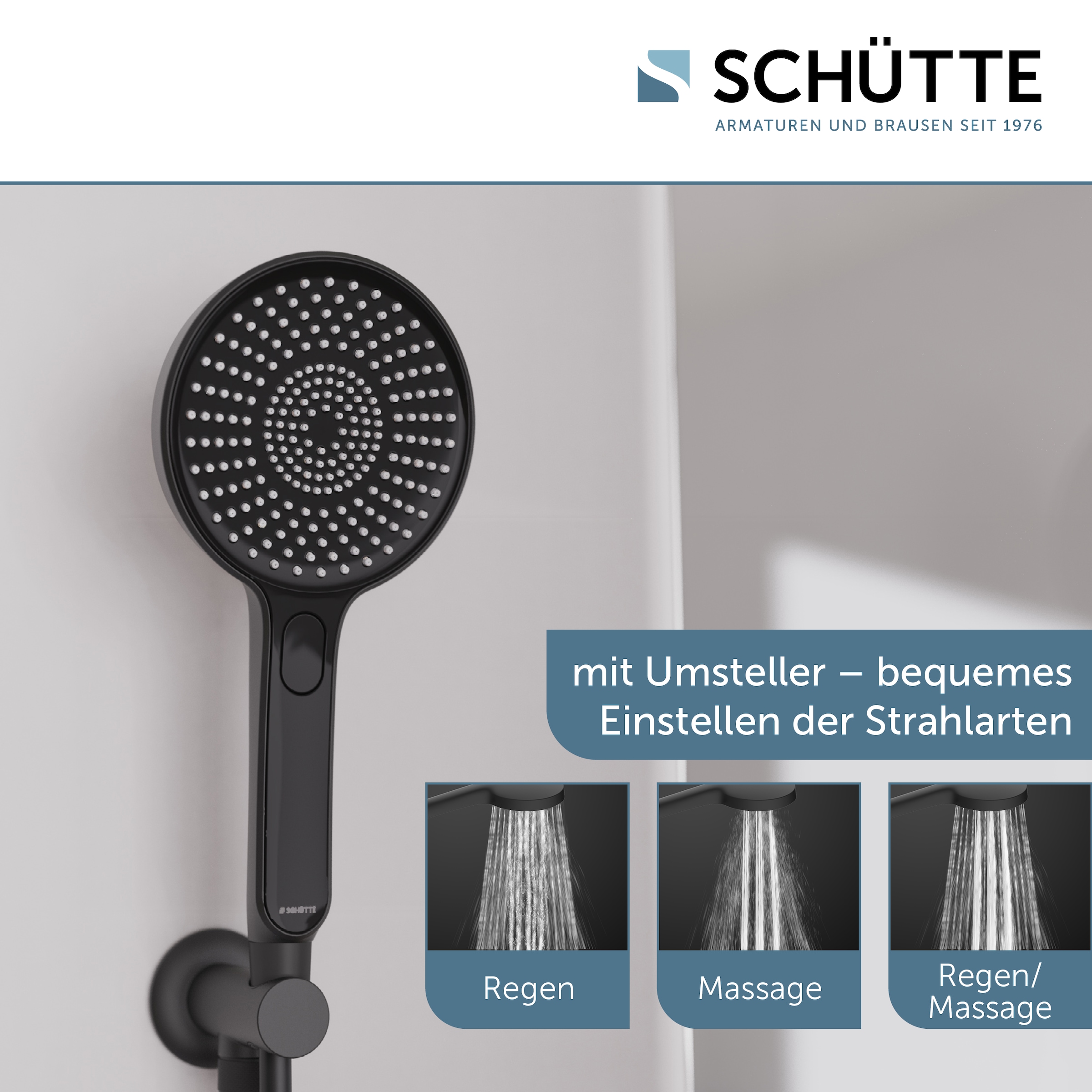 Schütte Brausegarnitur »AQUADOT«, Überkopfbrauseset mit digitalem Duschsystem