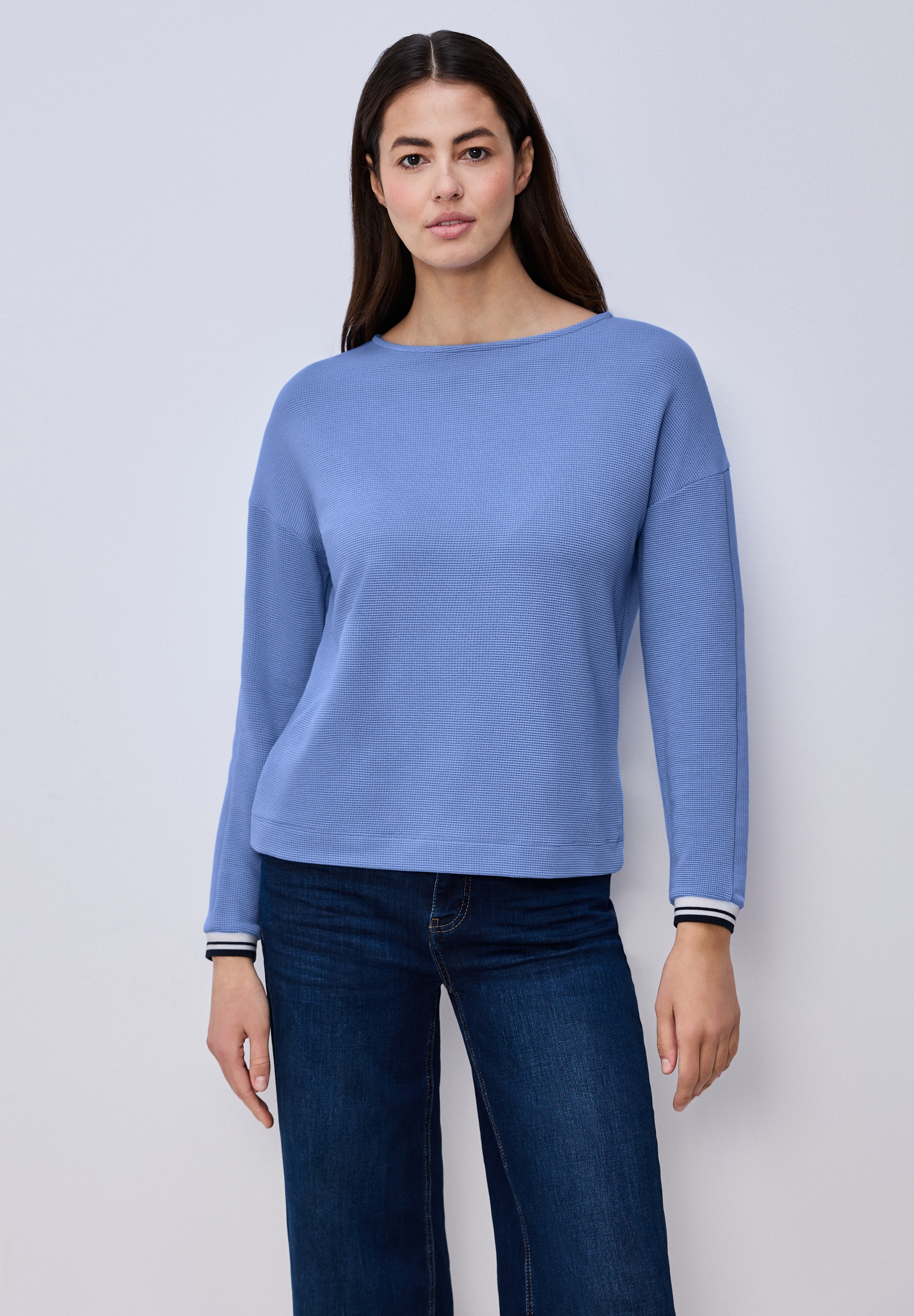 STREET ONE Langarmshirt mit U-Boot-Ausschnitt günstig online kaufen