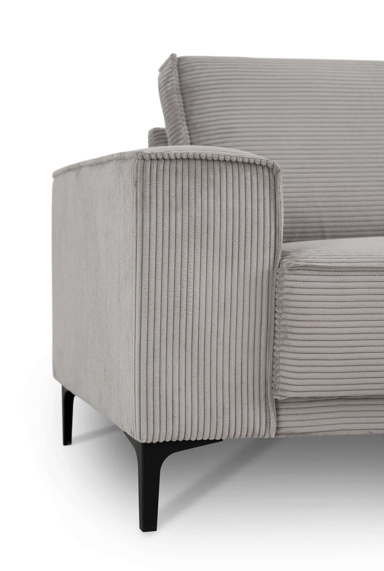 OTTO home 3-Sitzer »OLAND Cord, Sofa, B: 224 cm, Skandi-Design« Struktur, Flachgewebe, Luxus-Microfaser, Boucle