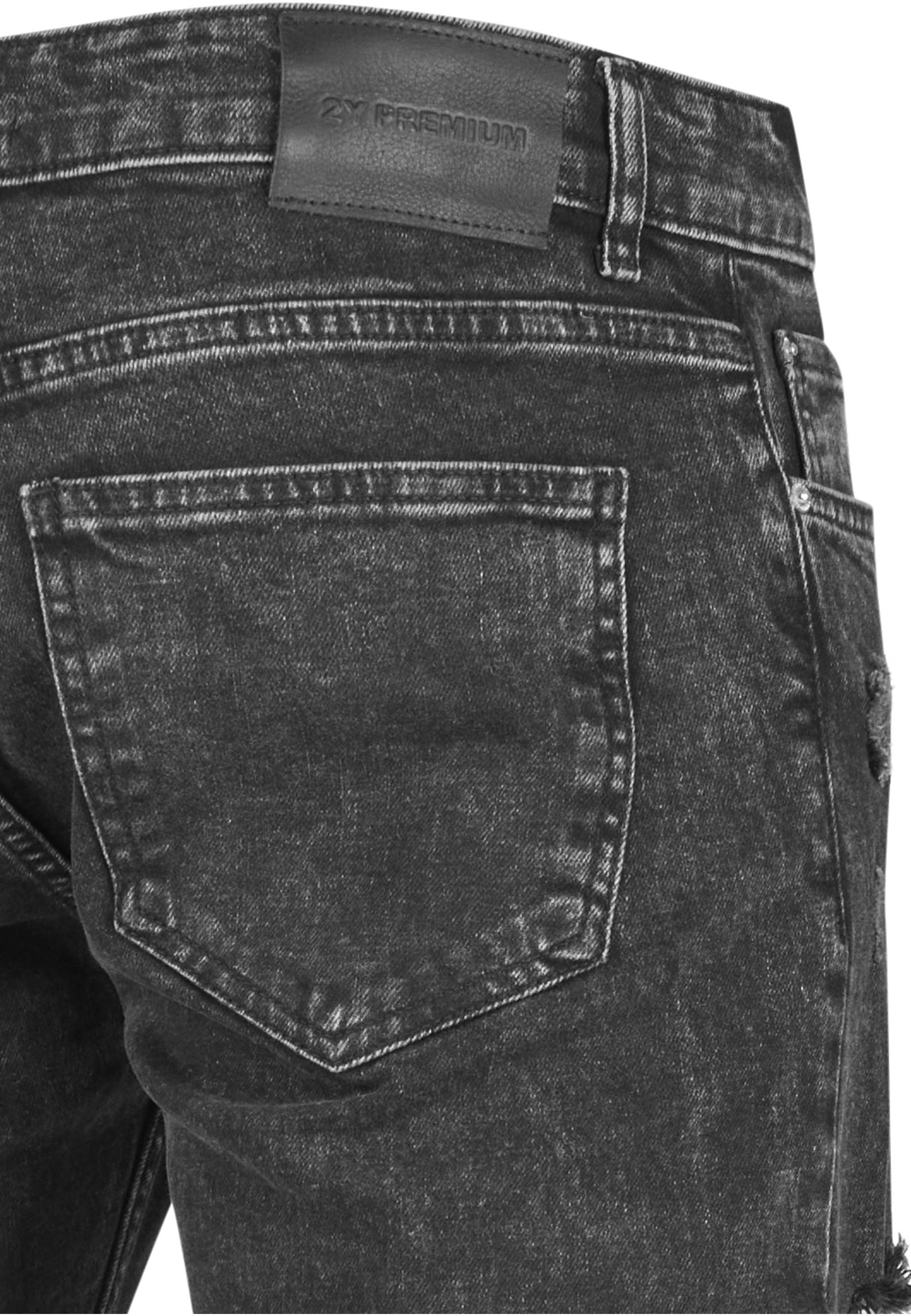 2Y Premium Tapered Fit Jeans Anthracite 32 6