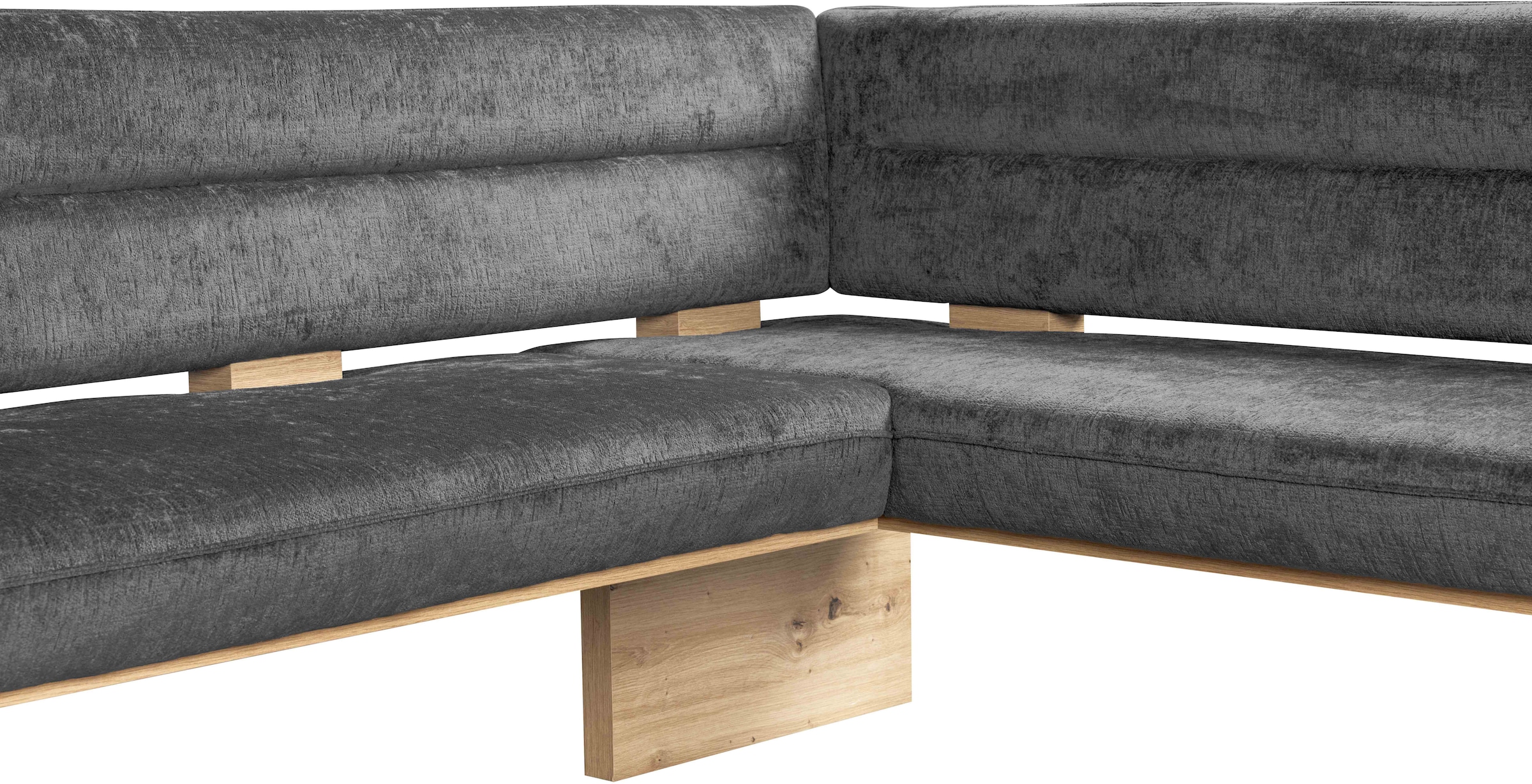 Home affaire Eckbankgruppe »Louise + Miles Essecke Sitzgruppe Eckbank Küchenbank«, (Set, 4 tlg., 4er), Sitzgruppe Esszimmer Stühle Tisch und Bank bequem gepolstert