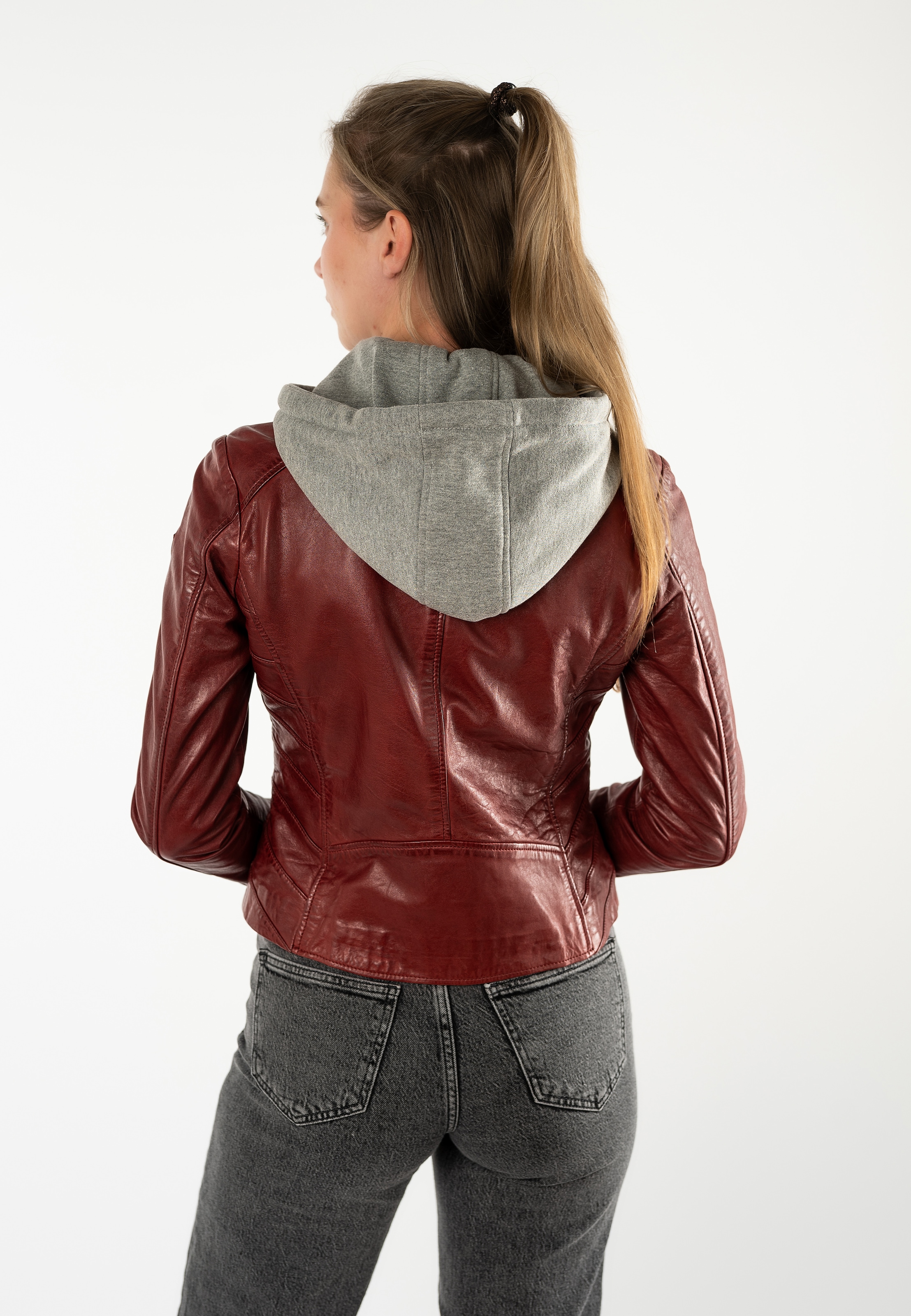 Mauritius Lederjacke »MWAlva« mit Kapuze mit abnehmbarer Kapuze