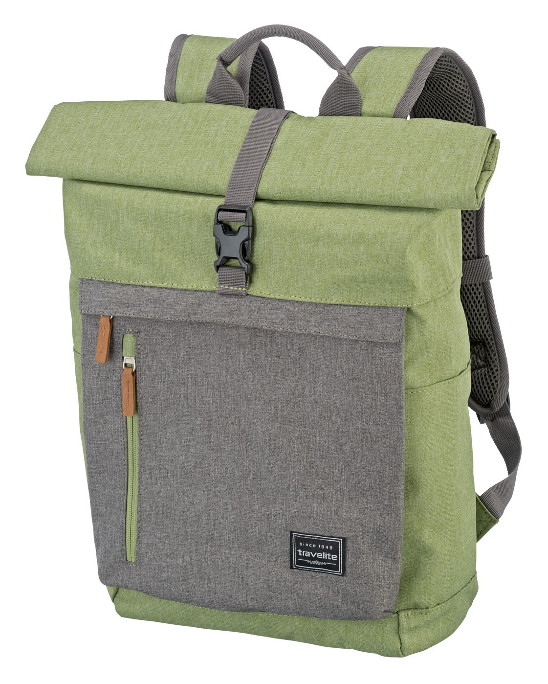 BASICS Rollup Rucksack, Grün/Grau