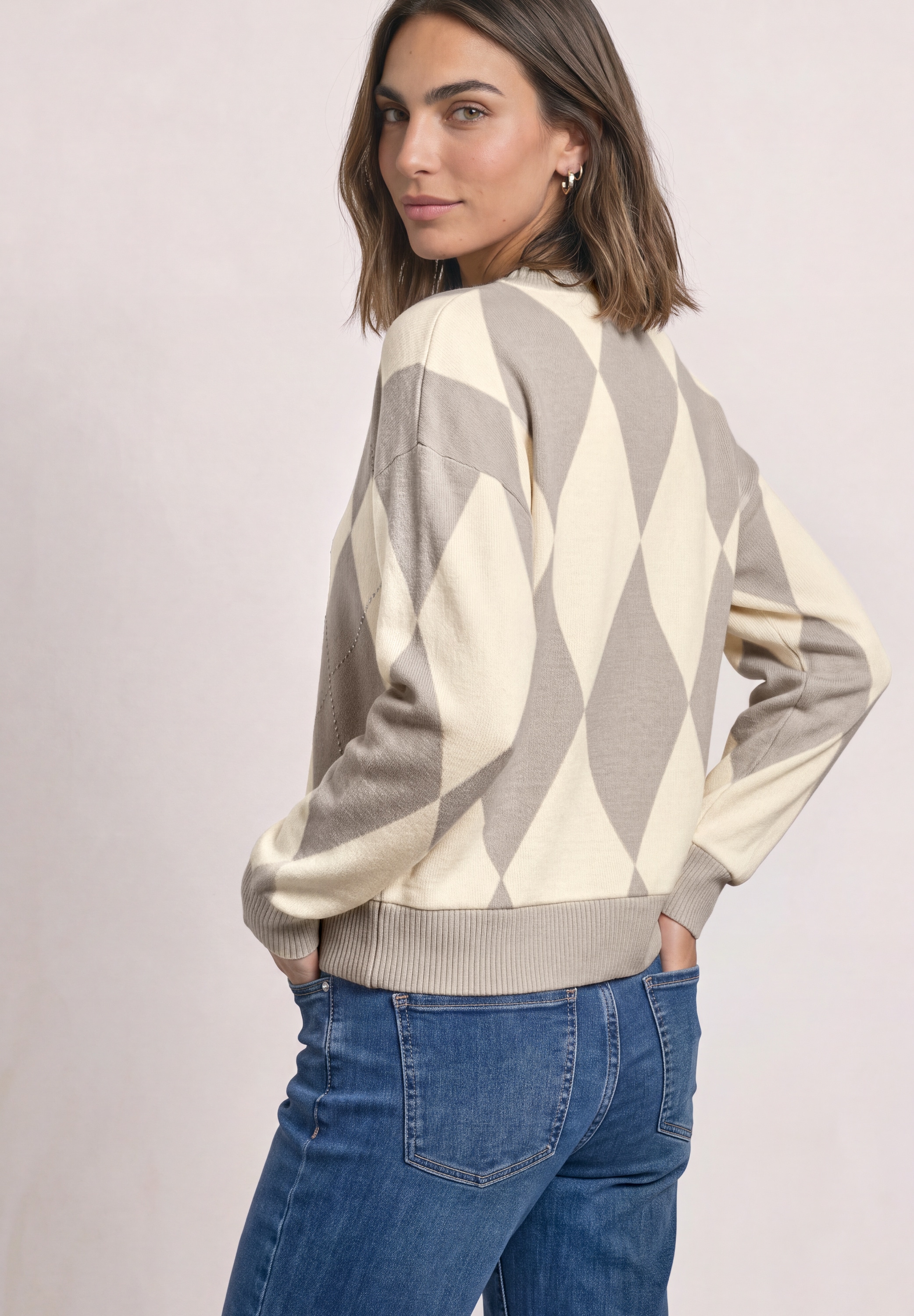 STREET ONE Langarmshirt mit Karomuster