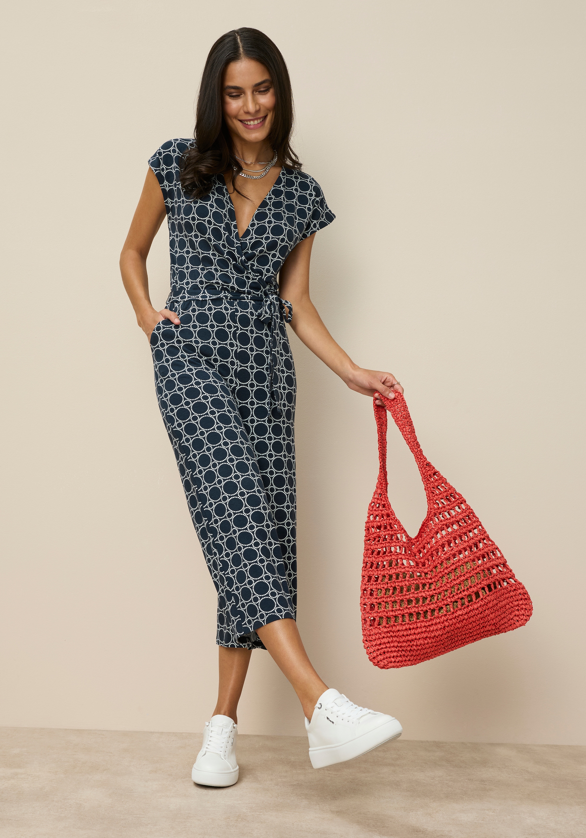 Tamaris Culotte-Overall mit Bindegürtel