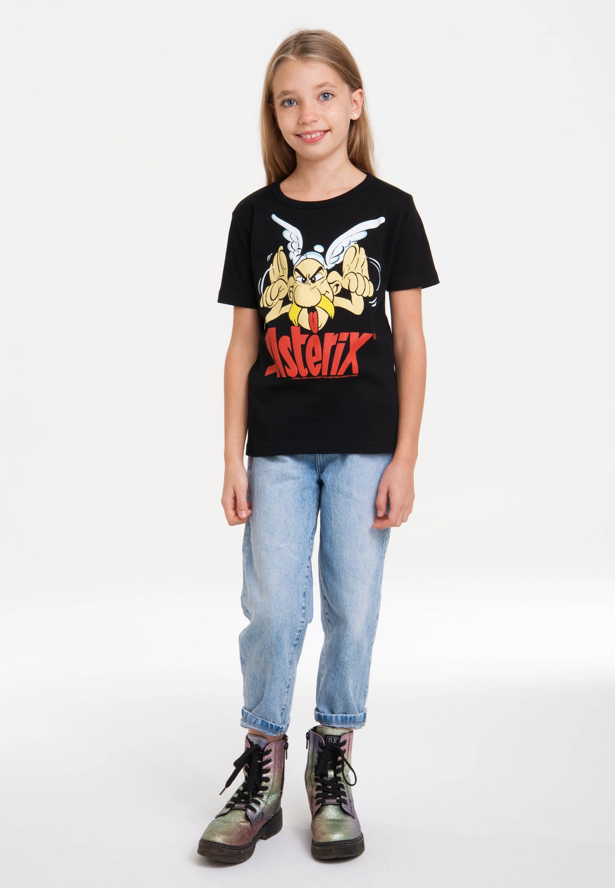 LOGOSHIRT T-Shirt »Asterix - Grimasse«, mit Asterix-Frontprint