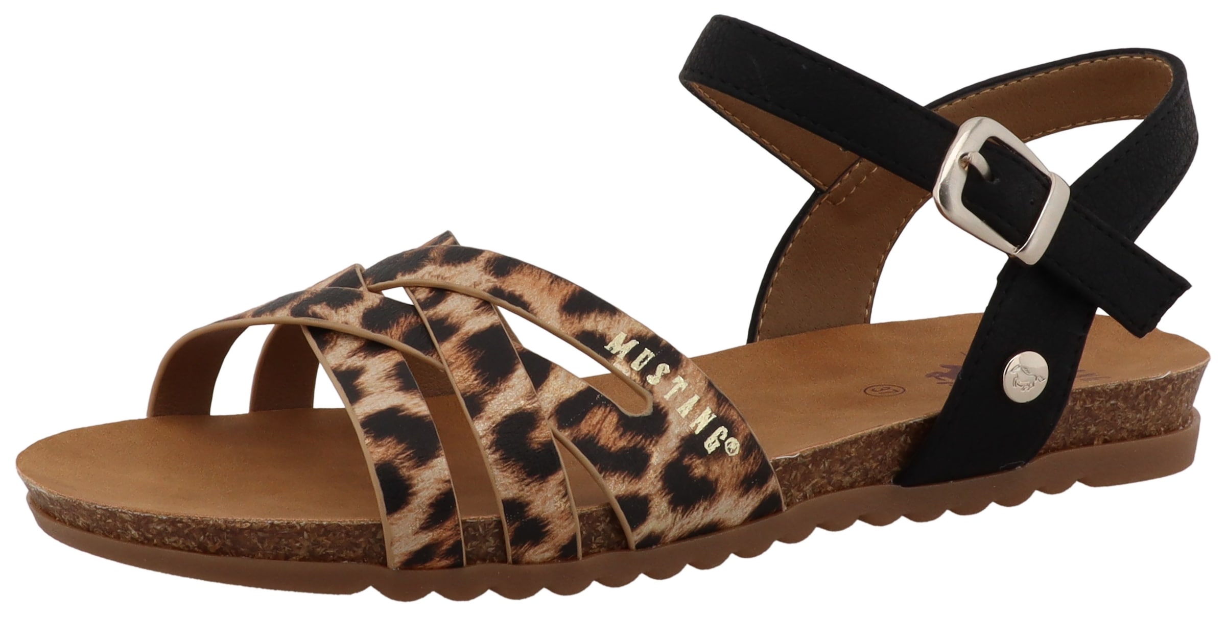 Mustang Shoes Riemchensandale "Nannette" Sandalette, Sommerschuh mit verste günstig online kaufen