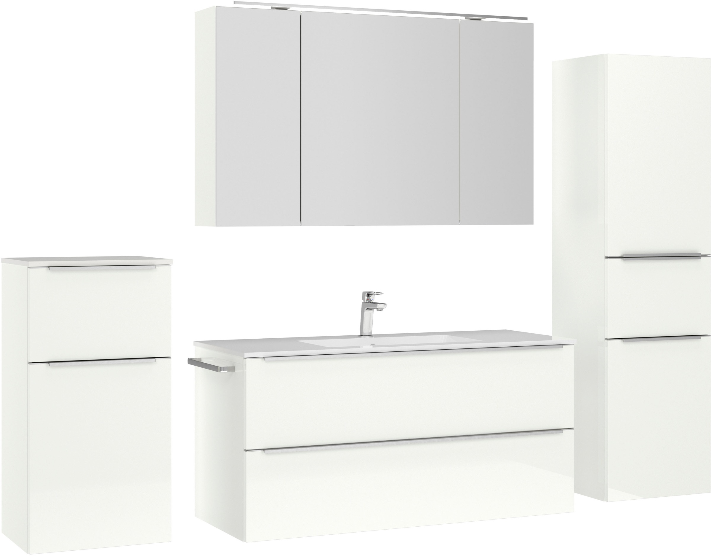 nobilia Badmöbel-Set "Levere" vormontiert, mit Soft-Close, 4 Stk. tlg. günstig online kaufen