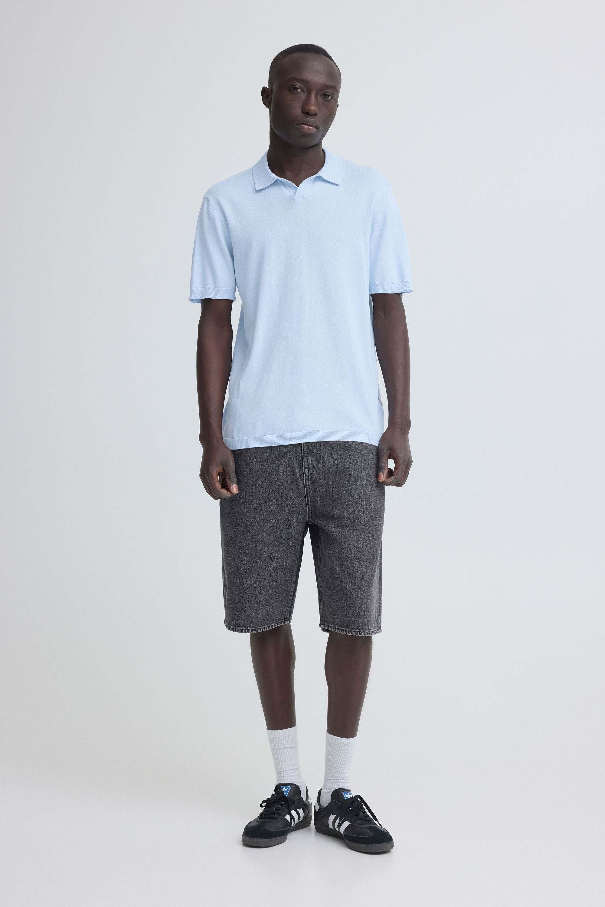 Blend Poloshirt »BHDao Polo« Modernes Feinstrick-Shirt mit V-Ausschnitt und Polokragen