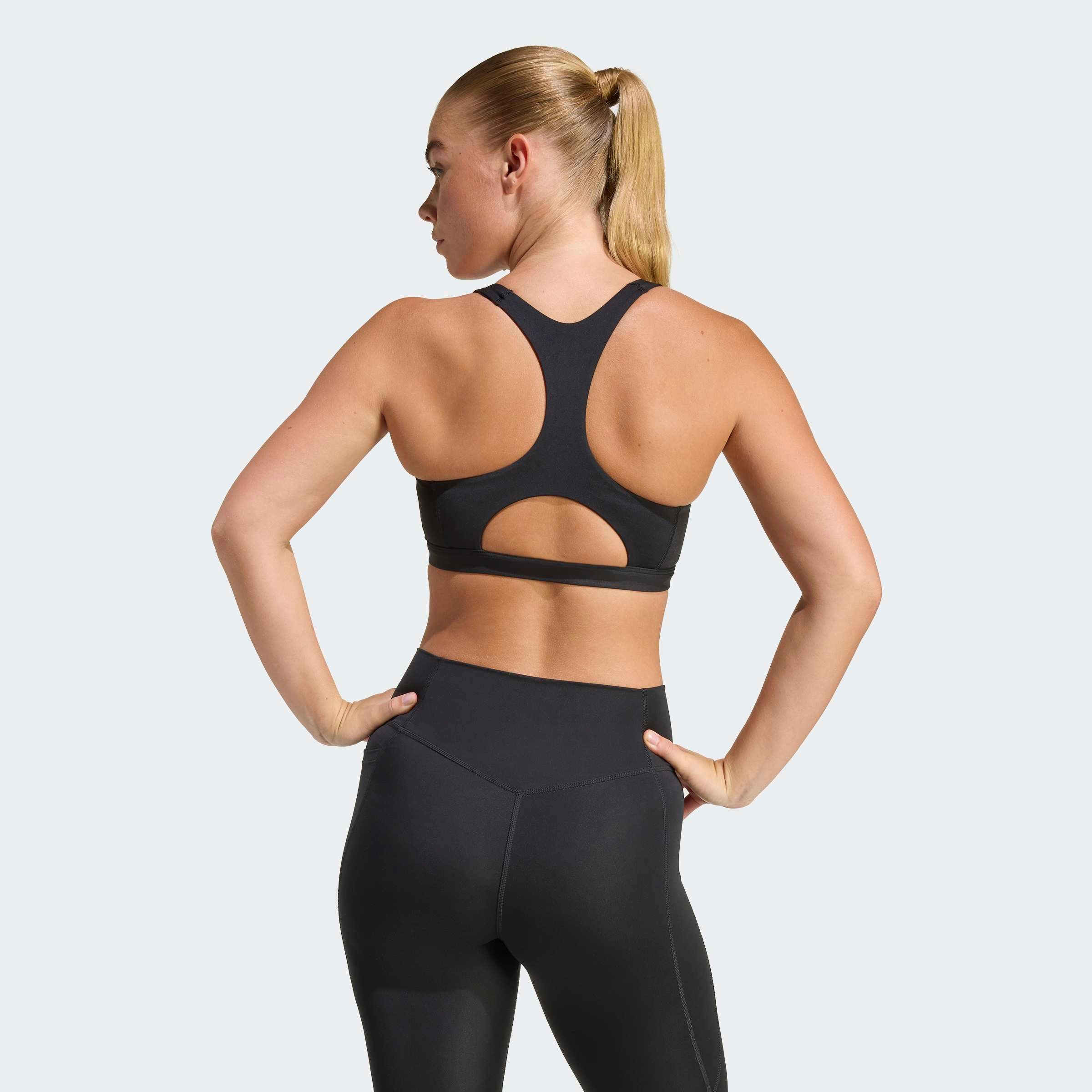 adidas Performance Sport-BH »OPTIME ESSENTIALS WORKOUT ZIP-FRONT MEDIUM SUPPORT« 1