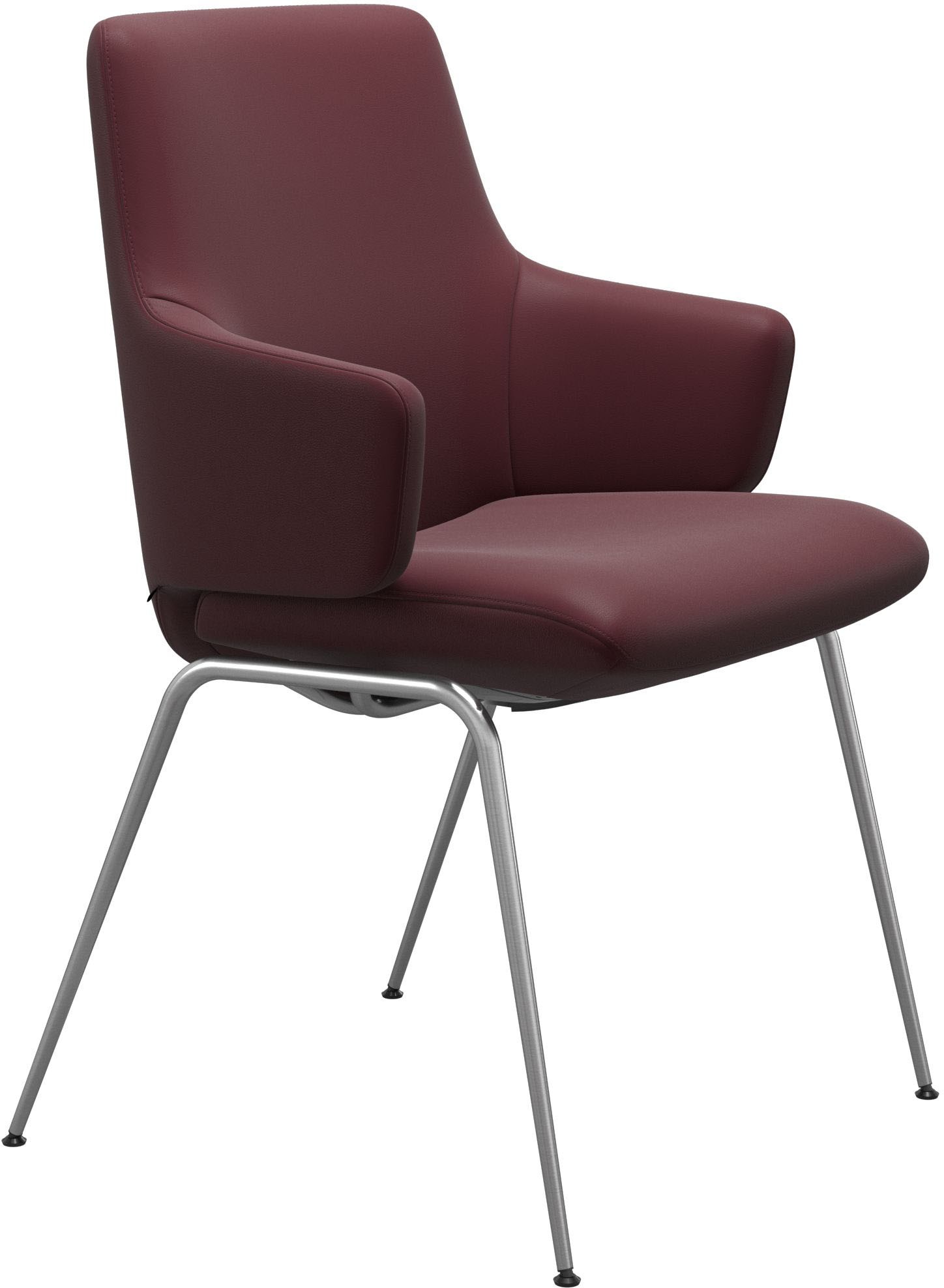 Stressless® Polsterstuhl »Laurel«, Leder BATICK, Low Back mit Armlehne, Größe L, mit Beinen aus Stahl in Chrom matt