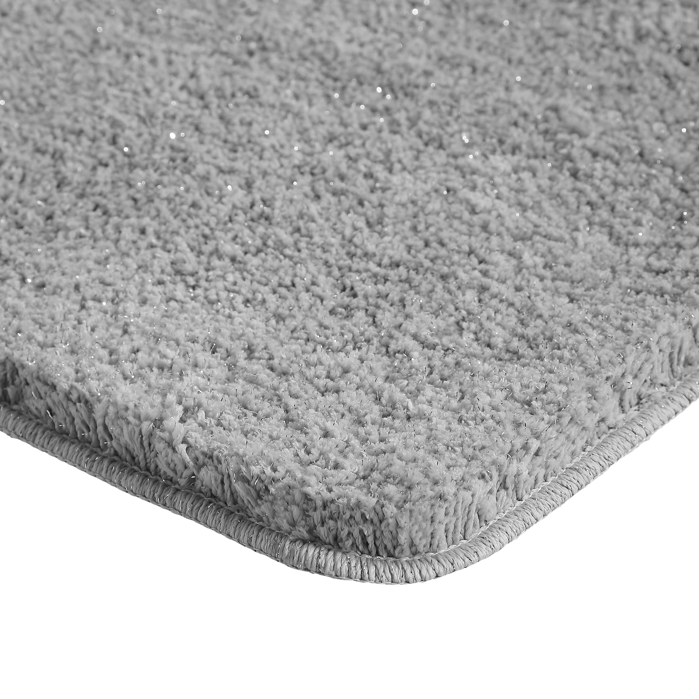 my home Badematte »Glitzer«, rutschhemmend beschichtet, fußbodenheizungsgeeignet-schnell trocknend-strapazierfähig, Badteppich, Akzente durch Glitzer-Garn
