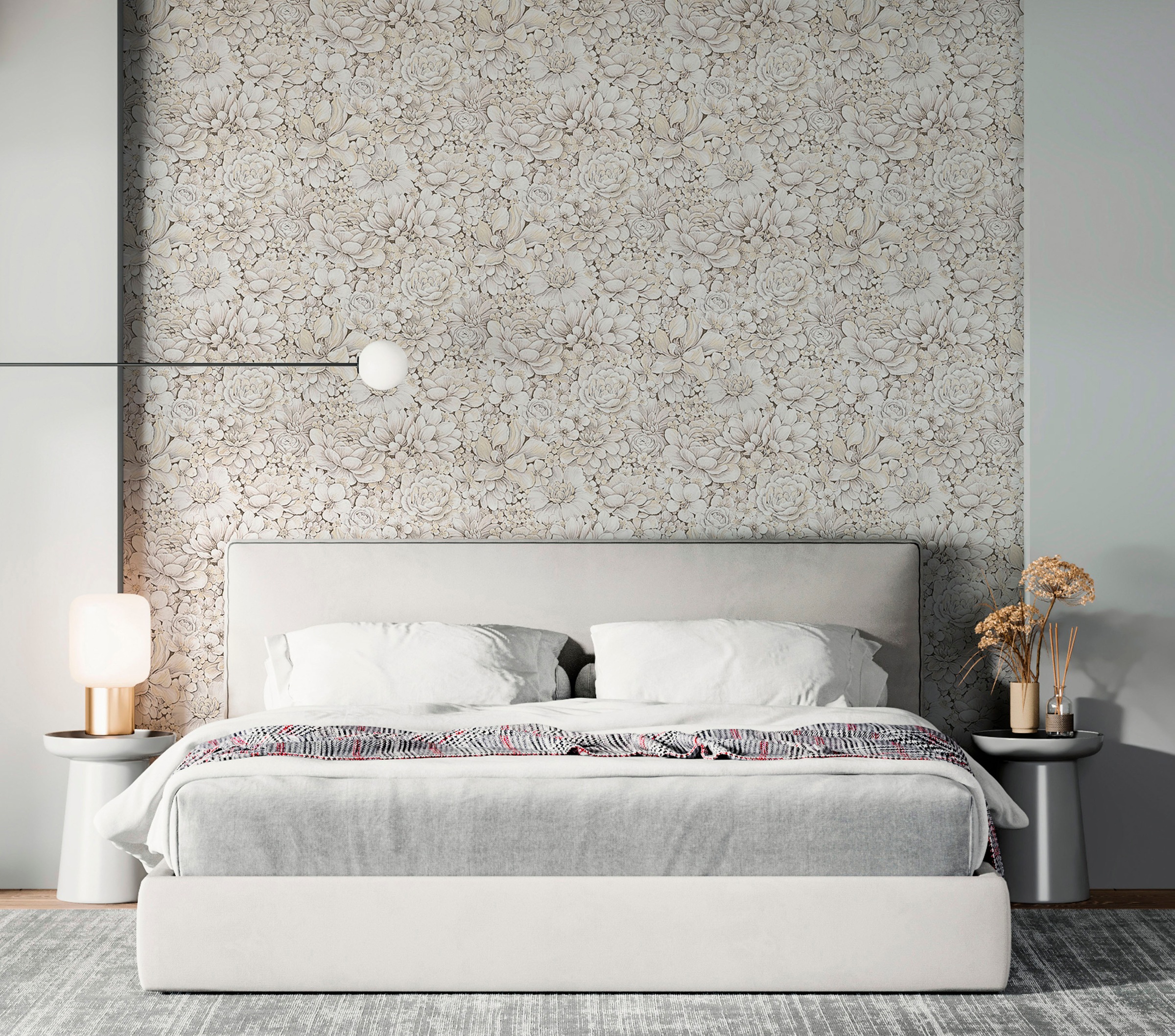 Marburg Vliestapete »Flower«, matt, Blattmotiv moderne Tapete für Wohnzimmer Schlafzimmer Küche