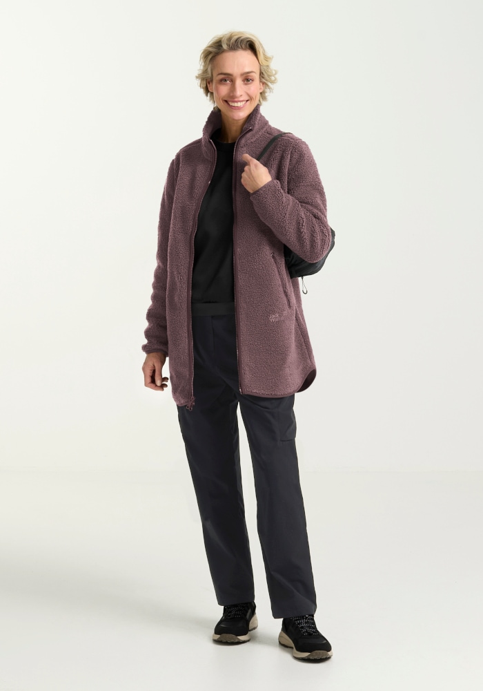 Jack Wolfskin Funktionsmantel »HIGH CURL COAT W« Fleecemantel, warm & winddicht