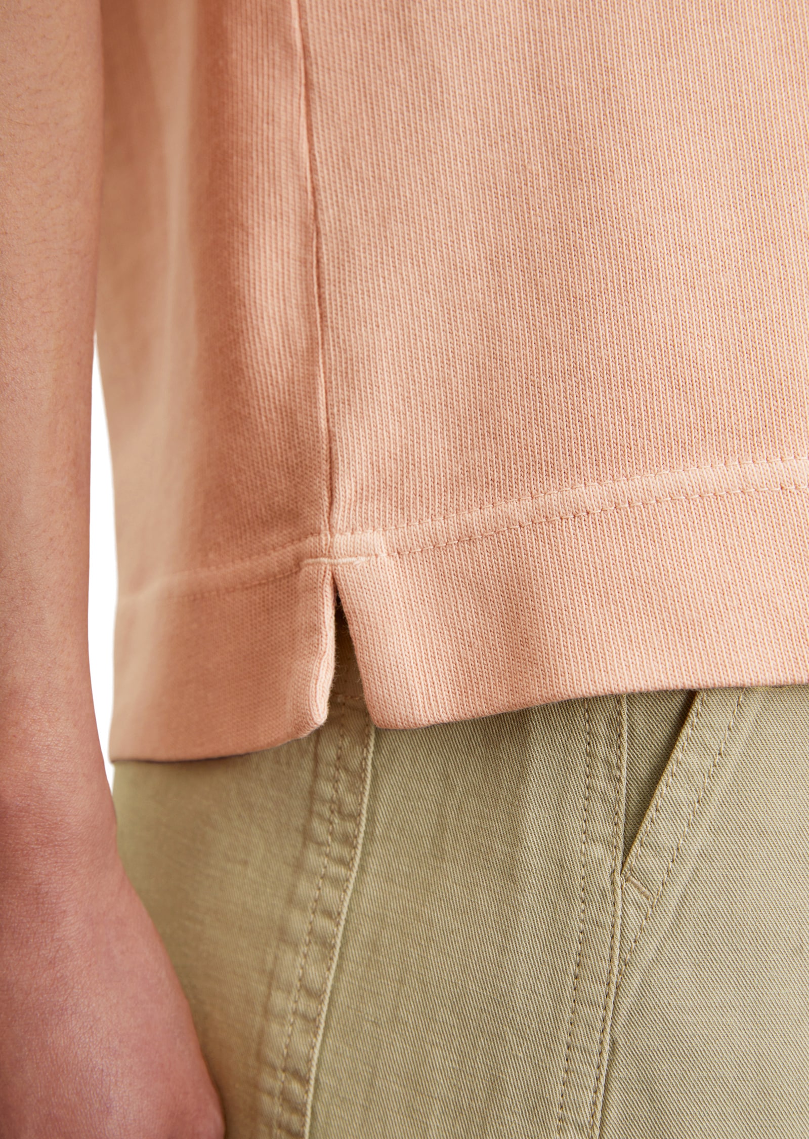 Marc O'Polo T-Shirt »mit aufgesetzter Satin-Tasche«