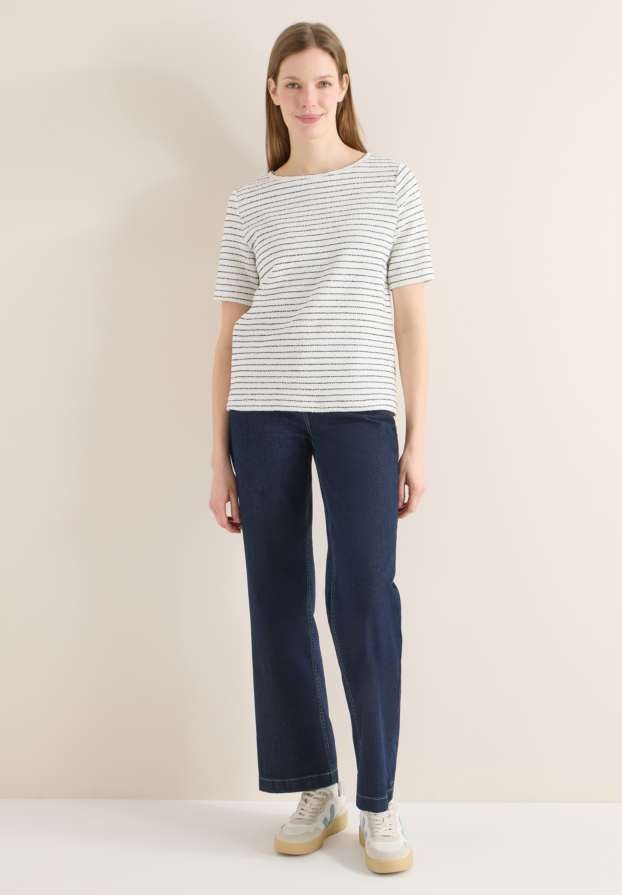 Cecil Print-Shirt mit U-Boot-Ausschnitt