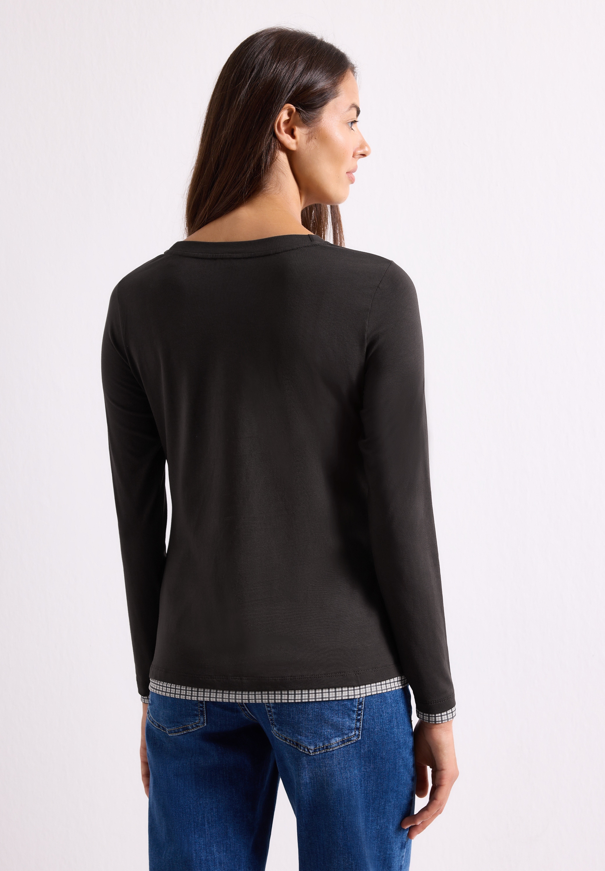 STREET ONE Langarmshirt mit Rundhalsausschnitt