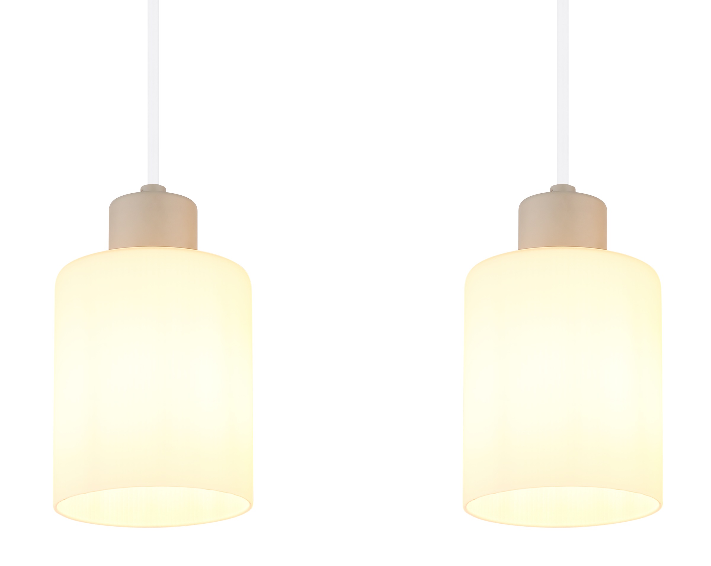 GLOBO LIGHTING Hängeleuchte »TRENT« E27 1 Stk. Sandfarbene Hängeleuchte mit Glas opal, höhenverstellbar