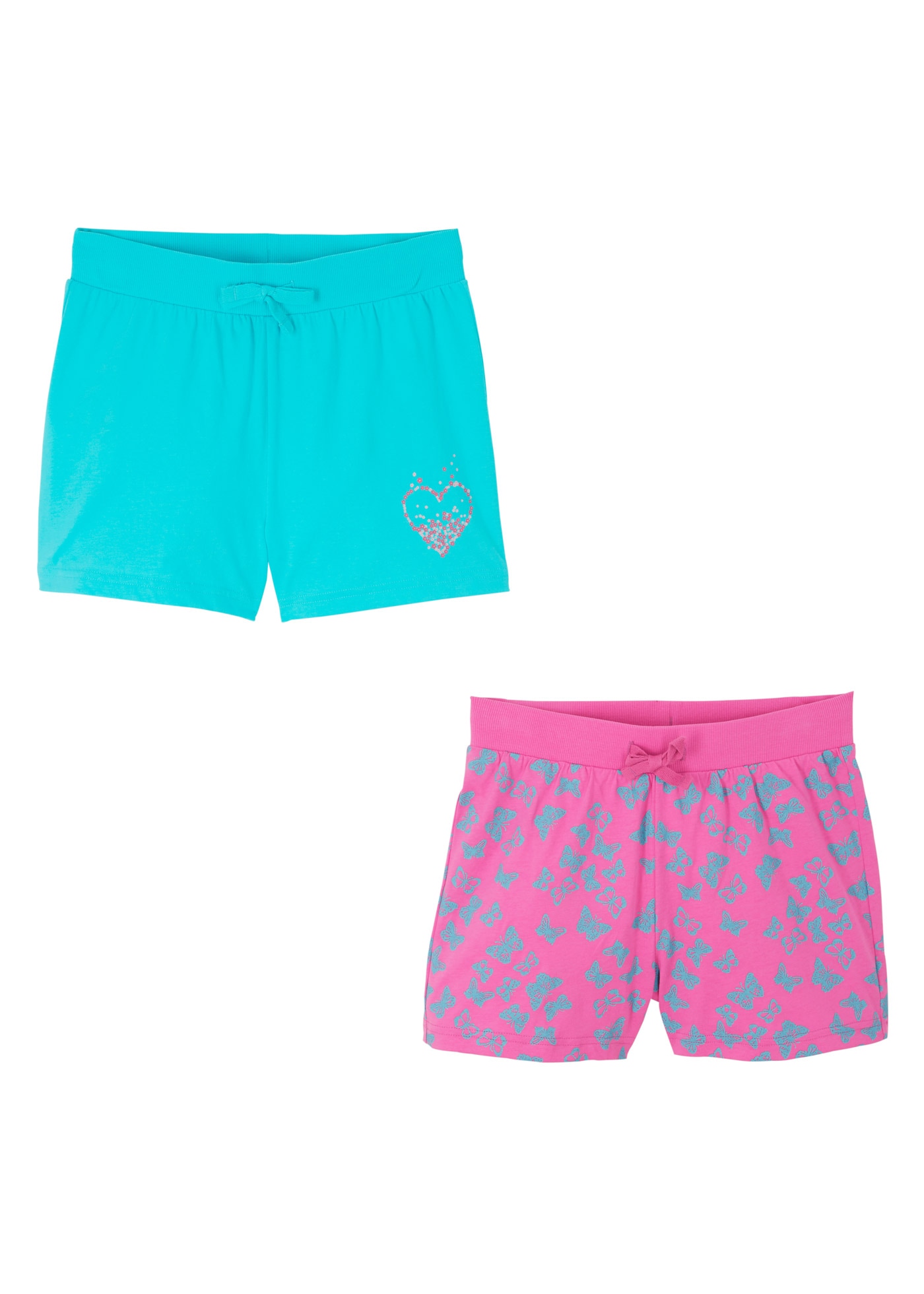 bonprix Shorts »Shorts aus reiner Baumwolle (2er-Pack)«  Shorts aus reiner Baumwolle (2er-Pack)
