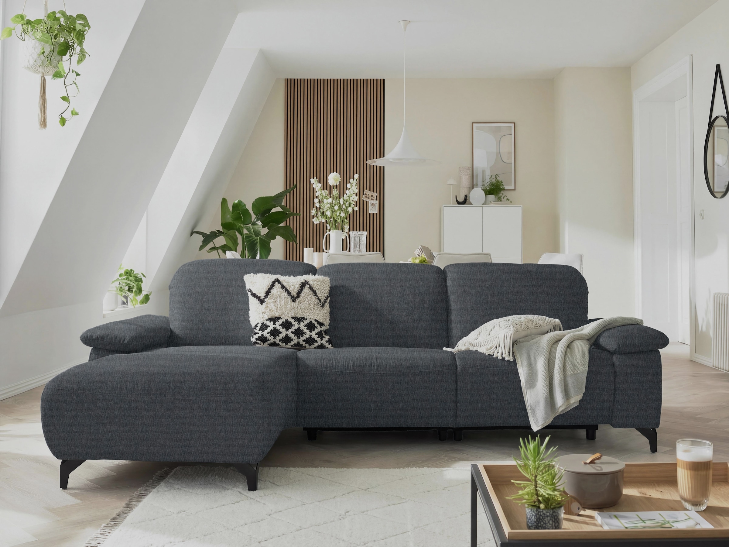 Musterring Ecksofa "MR370 mit/ohne Relaxfunktion, verschiedene Unterfederungen zur Auswahl" Farbe, Material, Sitzkomfort und Funktion wählbar, Maße 280 x 180 cm