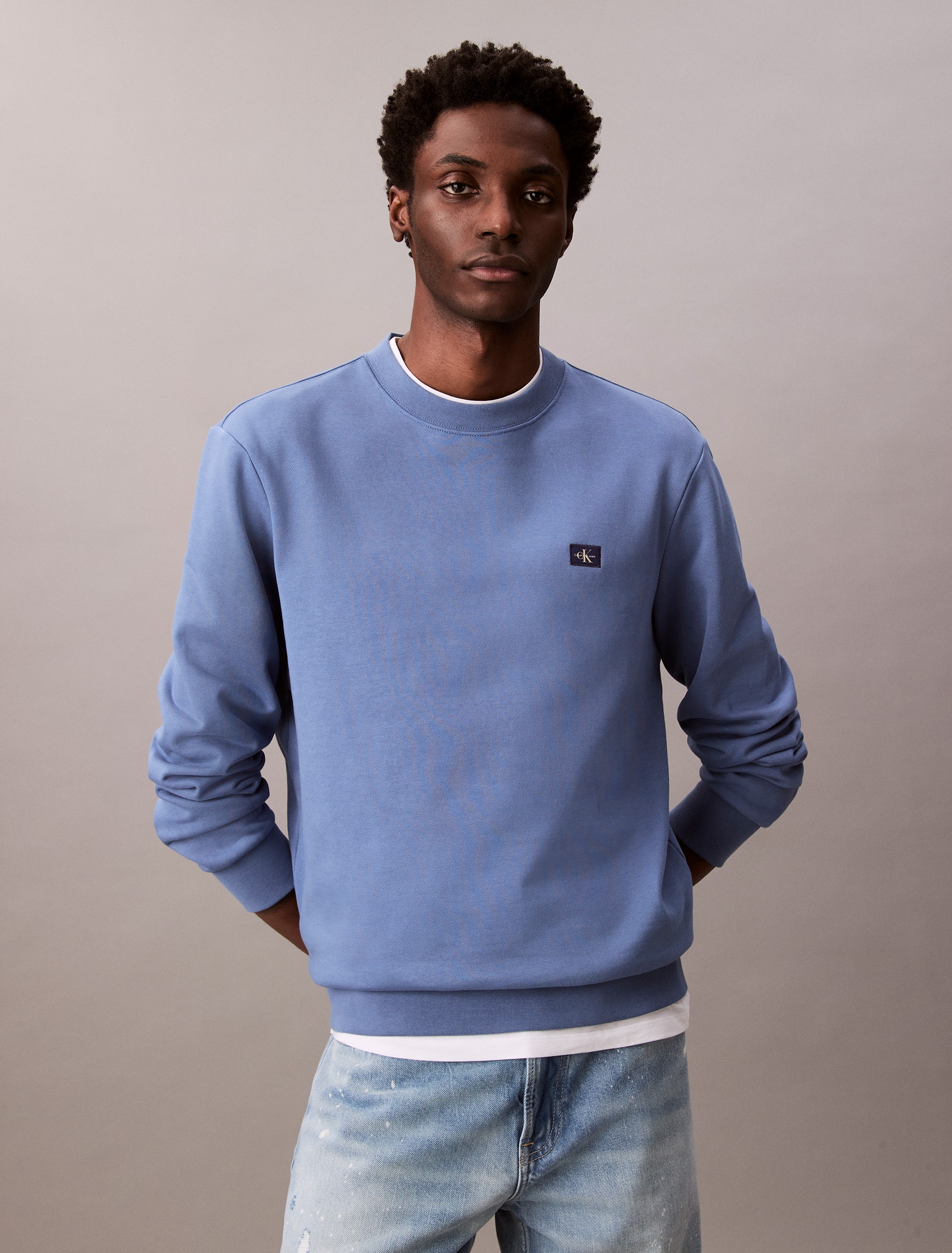 Calvin Klein Jeans Sweatshirt "400GSM TRRY BDG CRWN", Mit Rundhalsausschnit günstig online kaufen