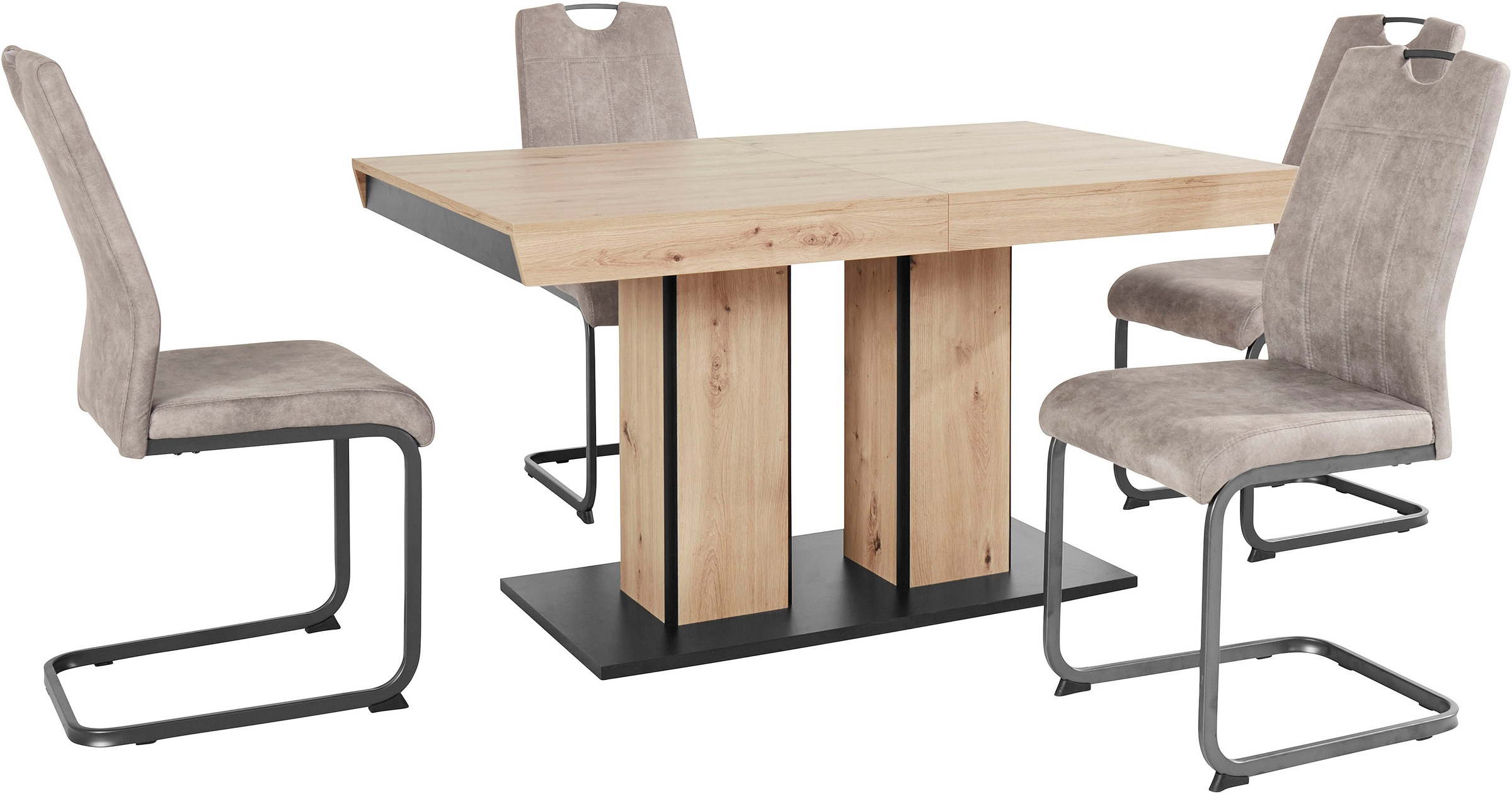 HELA Essgruppe "Tisch ausziehbar 140 -220 cm," Set, 5 Stk. tlg. Belastbarke günstig online kaufen