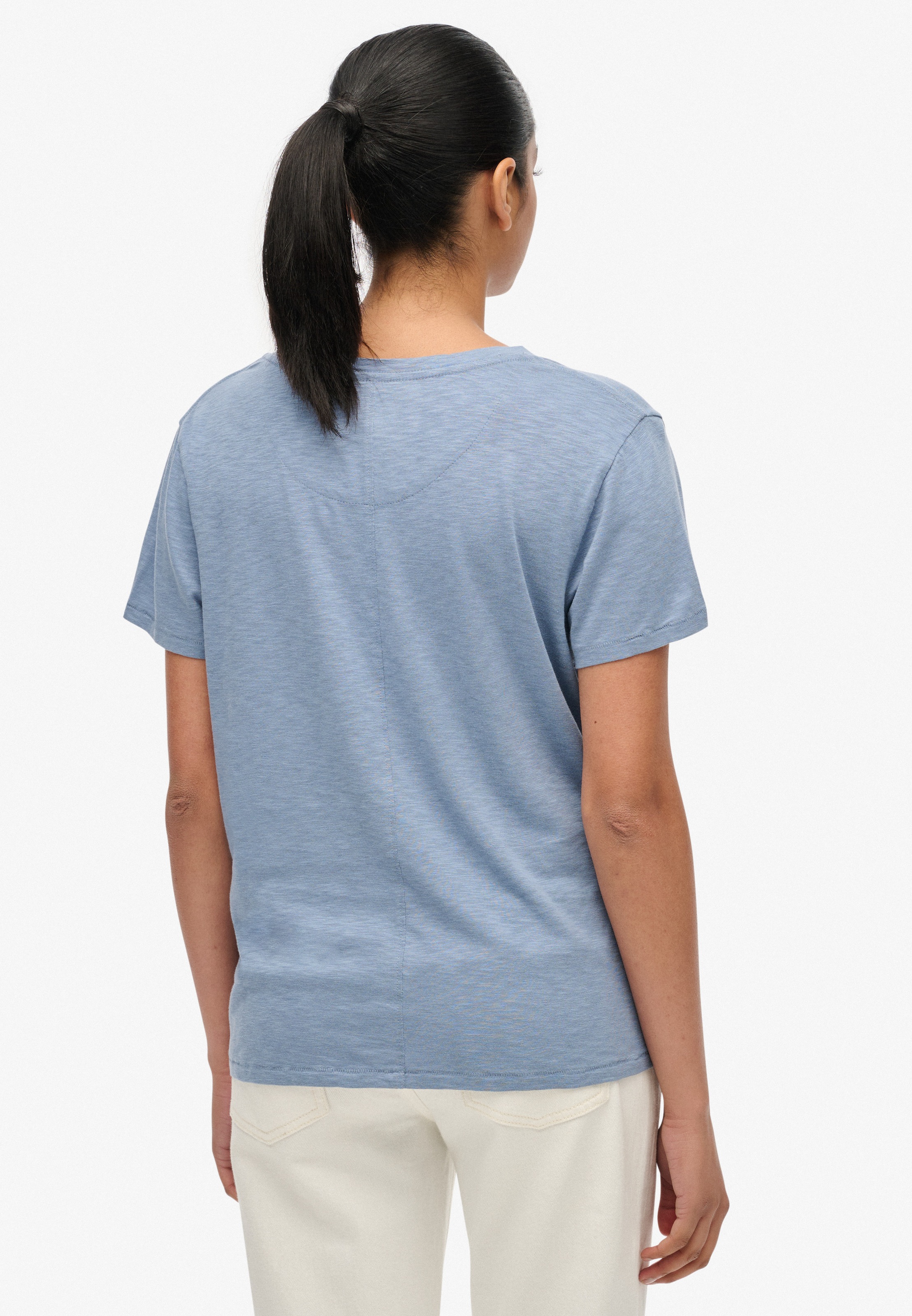 Thumbnail - Superdry T-Shirt "STUDIOS SLUB EMB VEE TEE" Baumwollmischung, relaxed fit