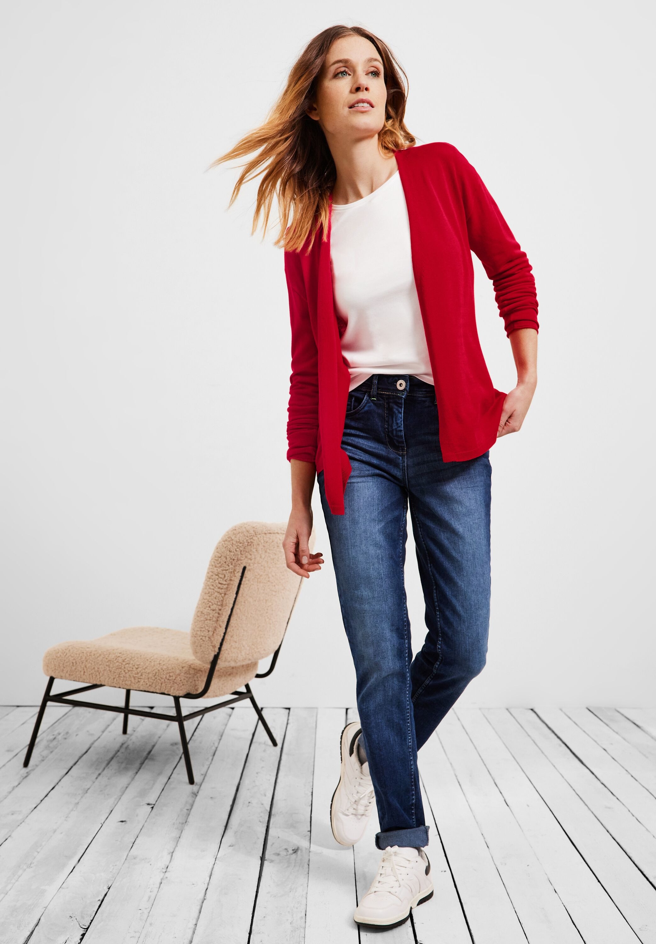 Cecil Cardigan, aus softem Materialmix