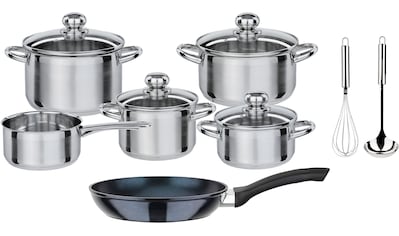 Topf-Set »Silver Star«, Edelstahl, (Set, 12 tlg., 1 je Braten- u. Fleischtopf 16/20cm,...