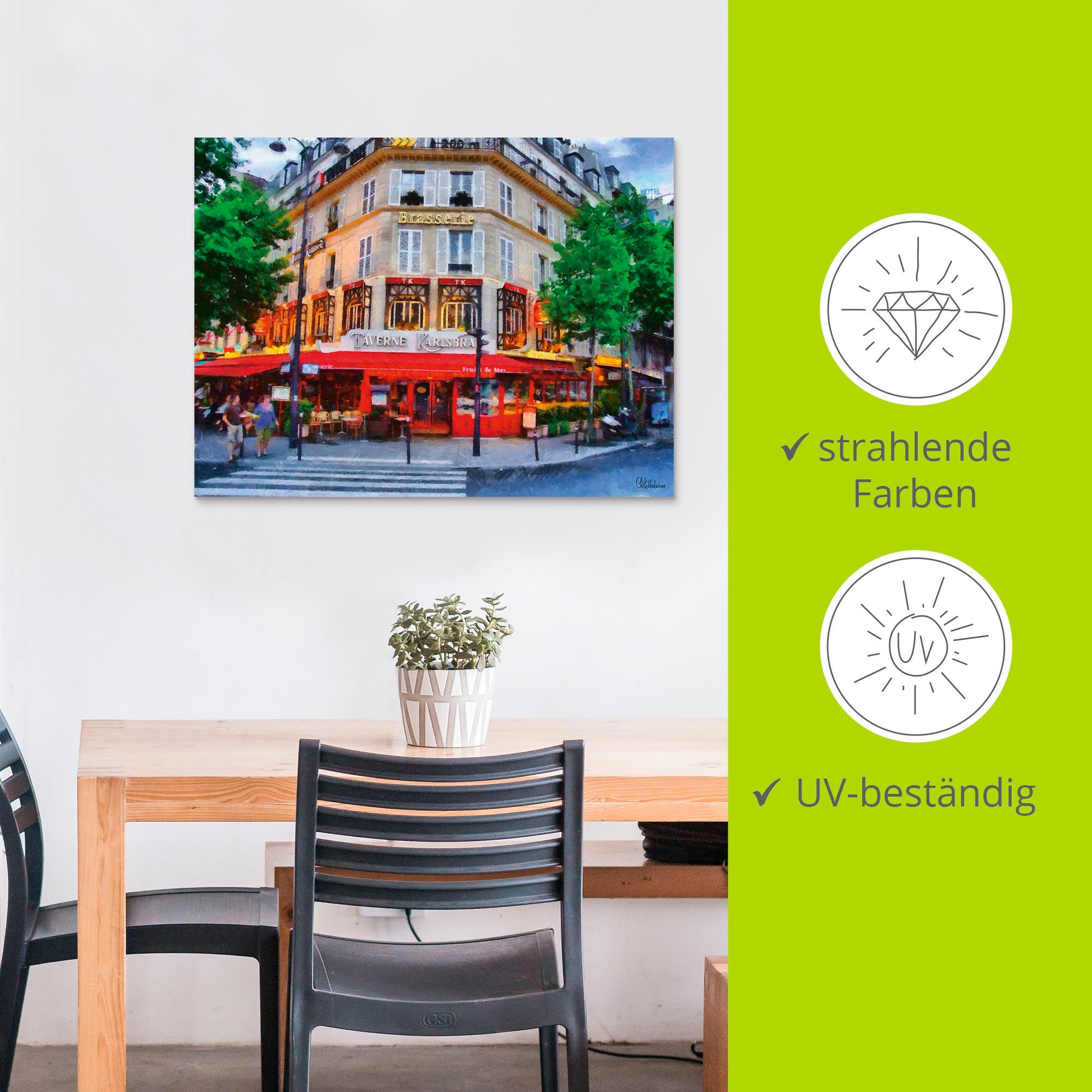 Artland Wandbild »Taverne Karlsbad«, Karlsbad, (1 St.), als Alubild, Leinwandbild, Wandaufkleber oder Poster in versch. Größen