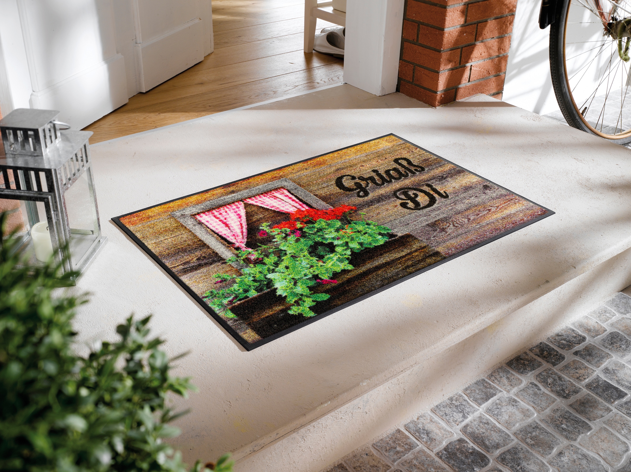 wash+dry by Kleen-Tex Fußmatte »Almzauber« rechteckig 7 mm Höhe waschbar und trocknergeeignet