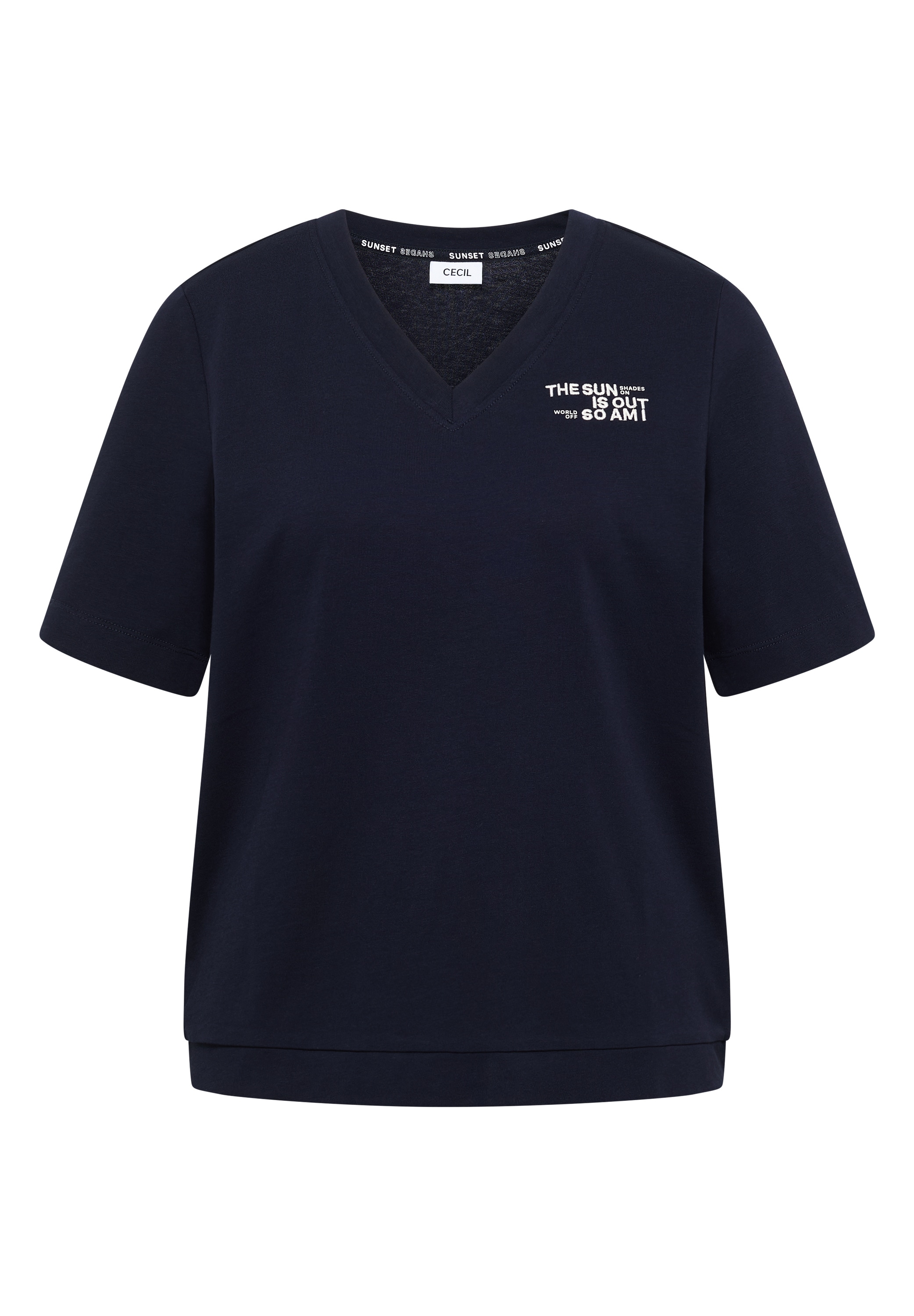 Cecil T-Shirt aus reiner Baumwolle