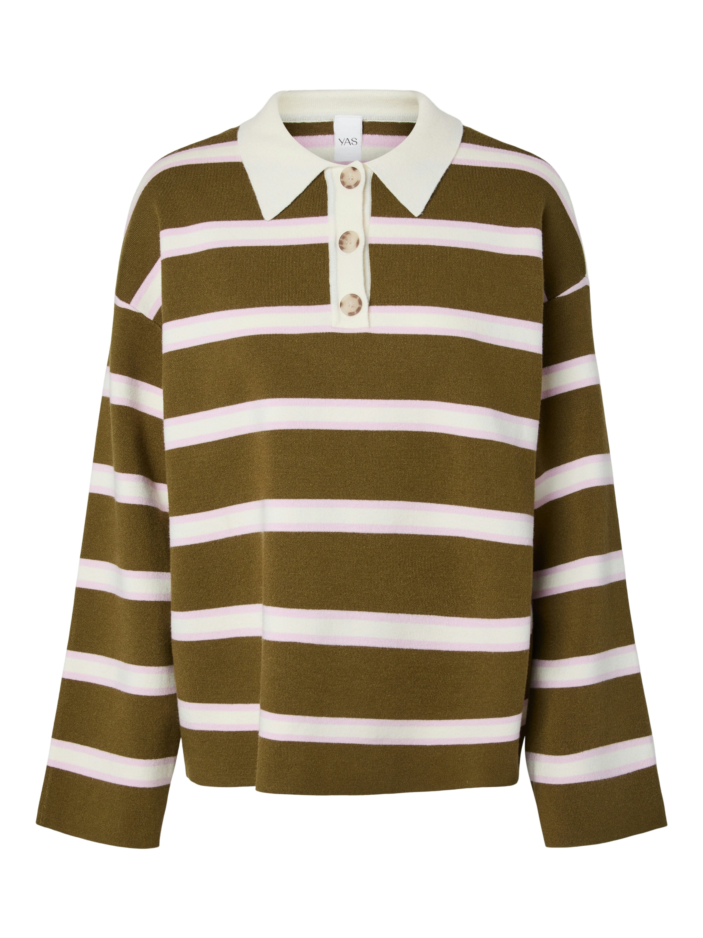Y.A.S Polokragenpullover »YASISABELL LS POLO KNIT PULLOVER S. NOOS« Viskosemischung, regular fit