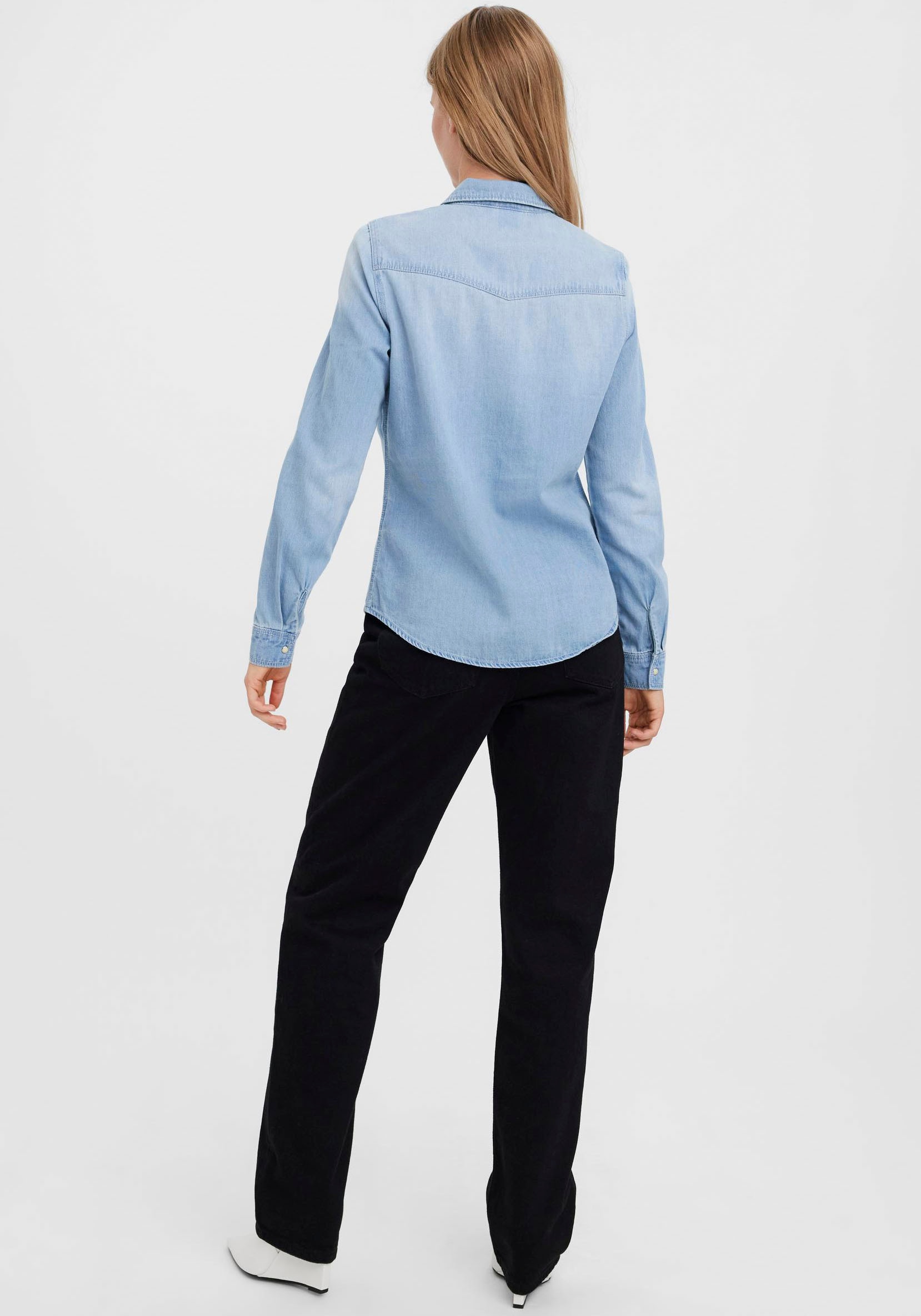 Vero Moda Jeansbluse »VMMARIA LS DENIM SLIM SHIRT MIX NEW«