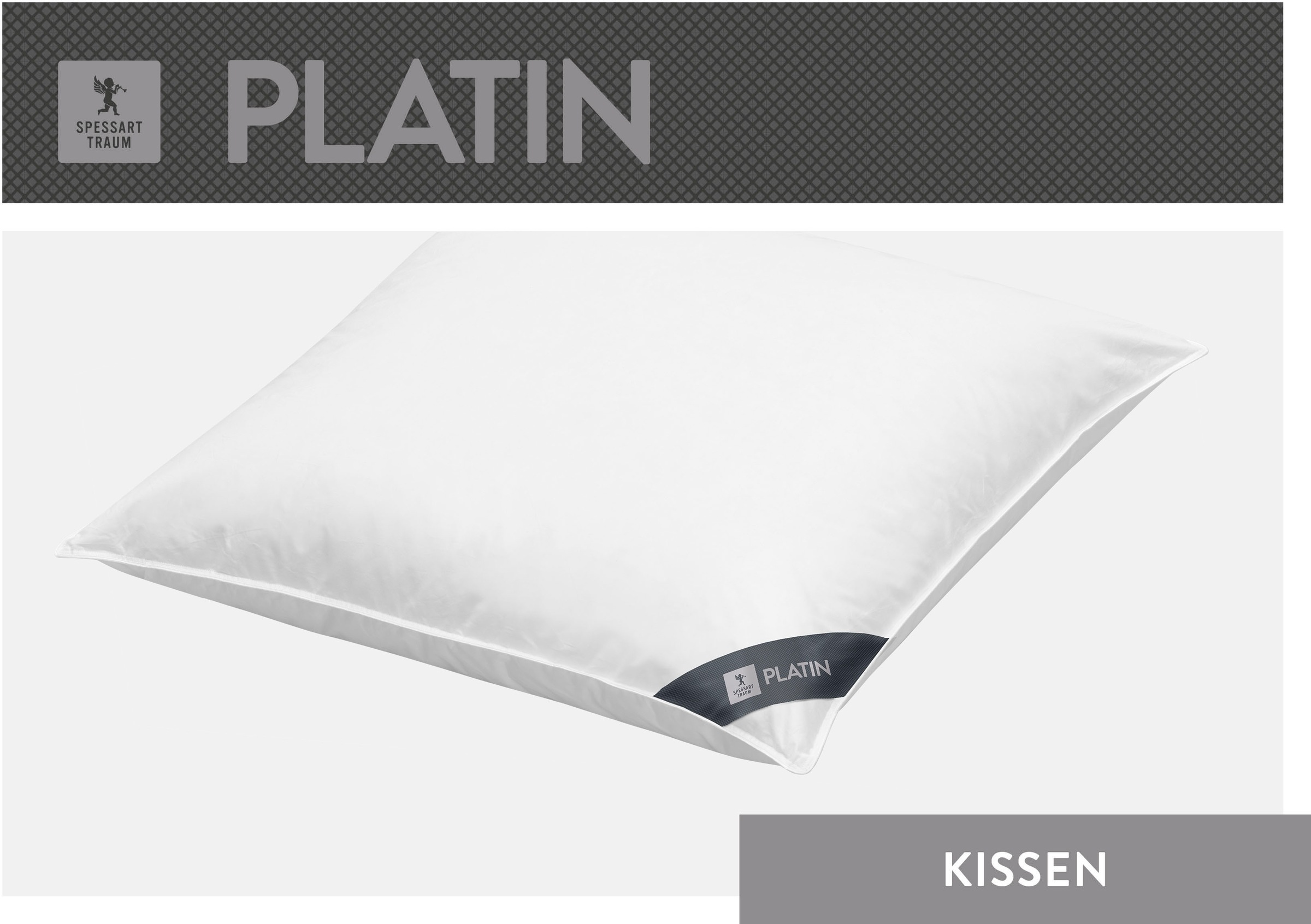 SPESSARTTRAUM 3-Kammer-Kopfkissen "Platin" Füllung: Aussen100GaensedaunenIn günstig online kaufen