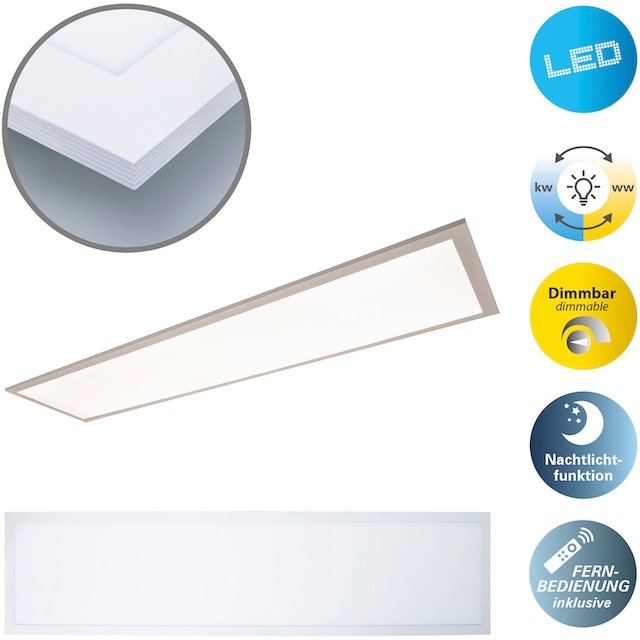 näve LED Panel »Nico«, 1 flammig-flammig, Deckenleuchte dimmbar, CCT,  Nachtlichtfunktion, Lichtfarbe wechselbar bestellen | BAUR