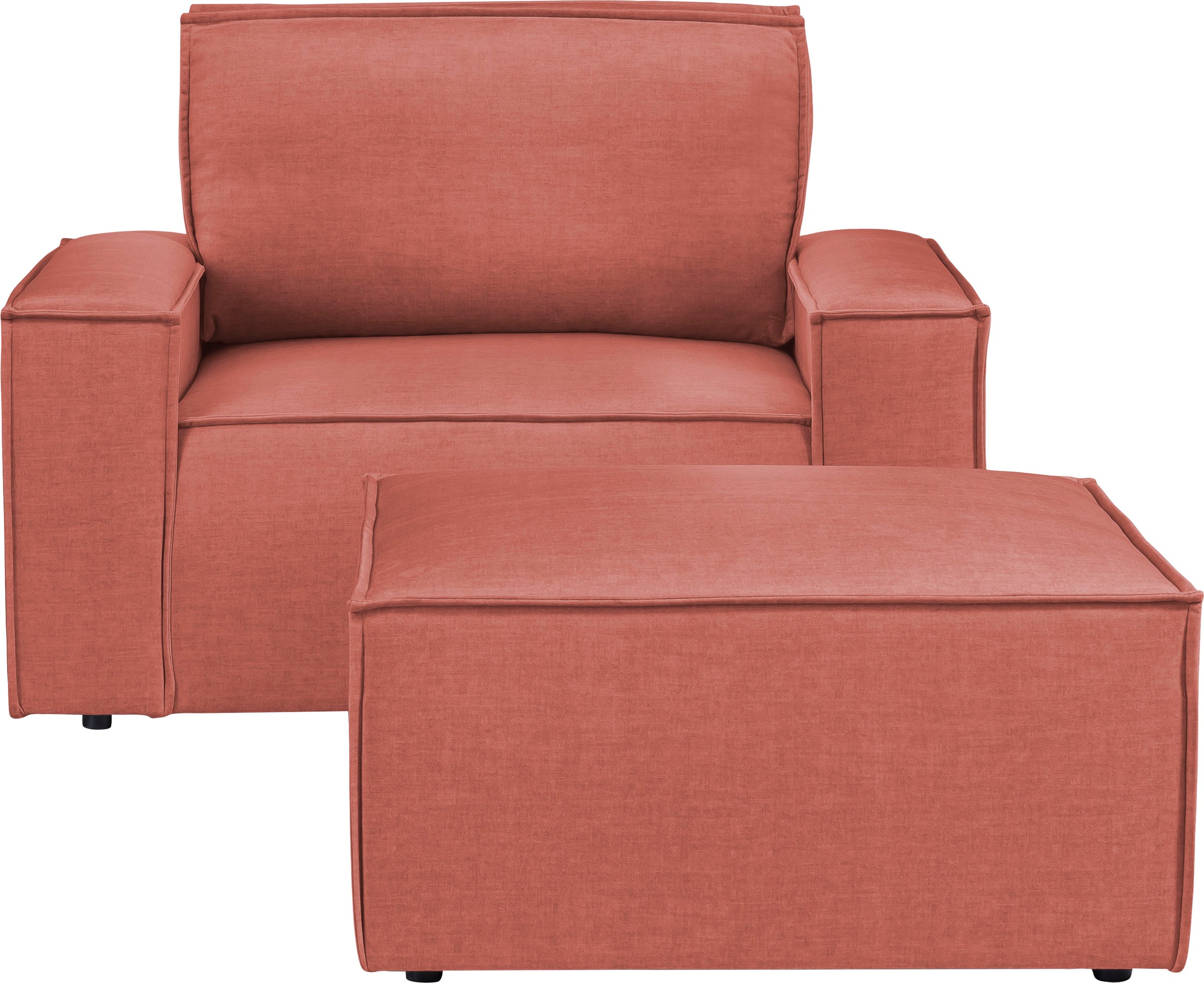 Home affaire Sessel "SHERWOOD", Loveseat und Hocker im Set, passend zur Pol günstig online kaufen