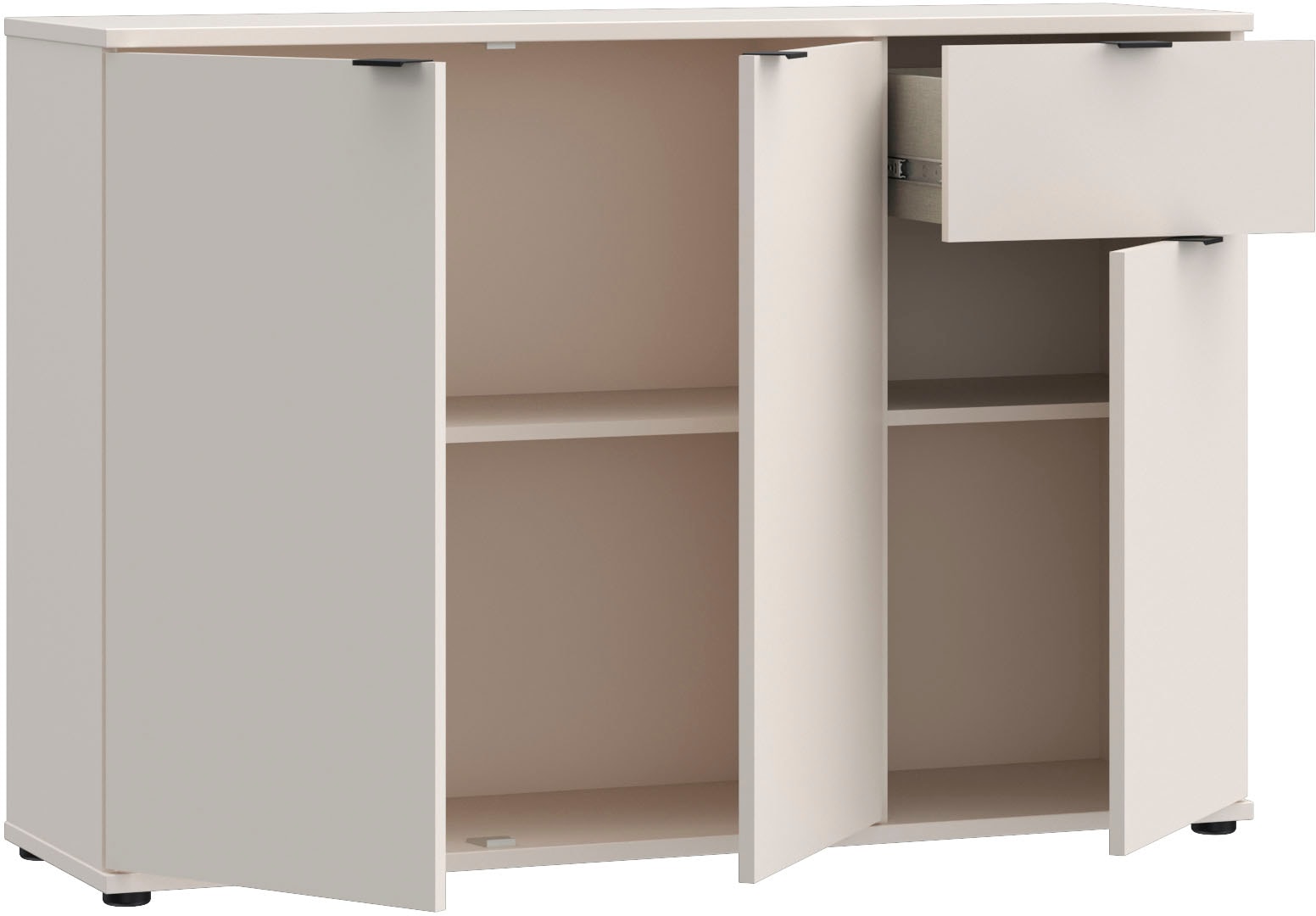 FORTE Sideboard »Ganymede«, Sideboard, Stauraum, Schublade; Metallgriffe, 4 Dekore, Breite 119,8cm