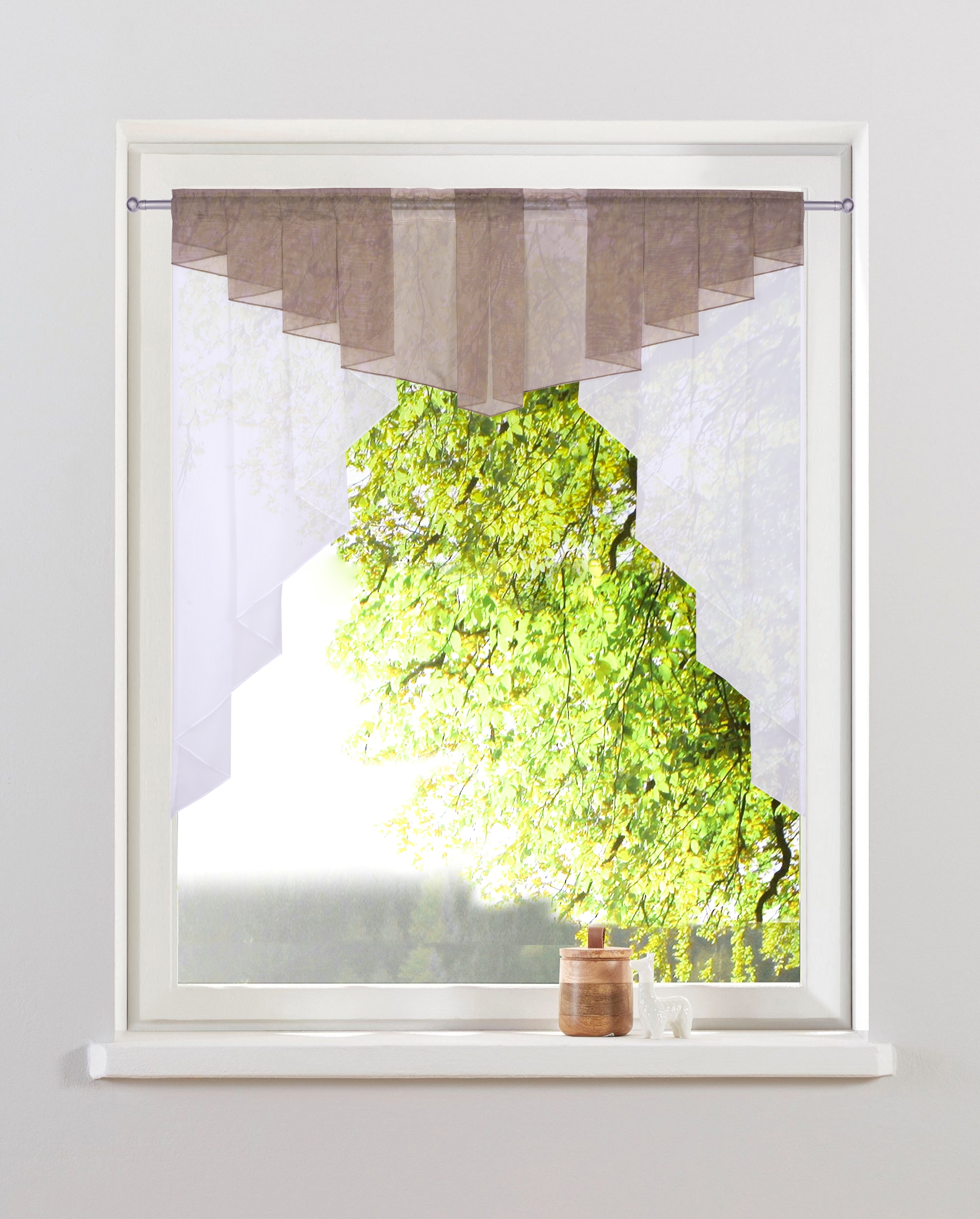 my home Kuvertstore "Sinan" Stangendurchzug 1 Stk. tlg. Kräuselbandaufhängu günstig online kaufen
