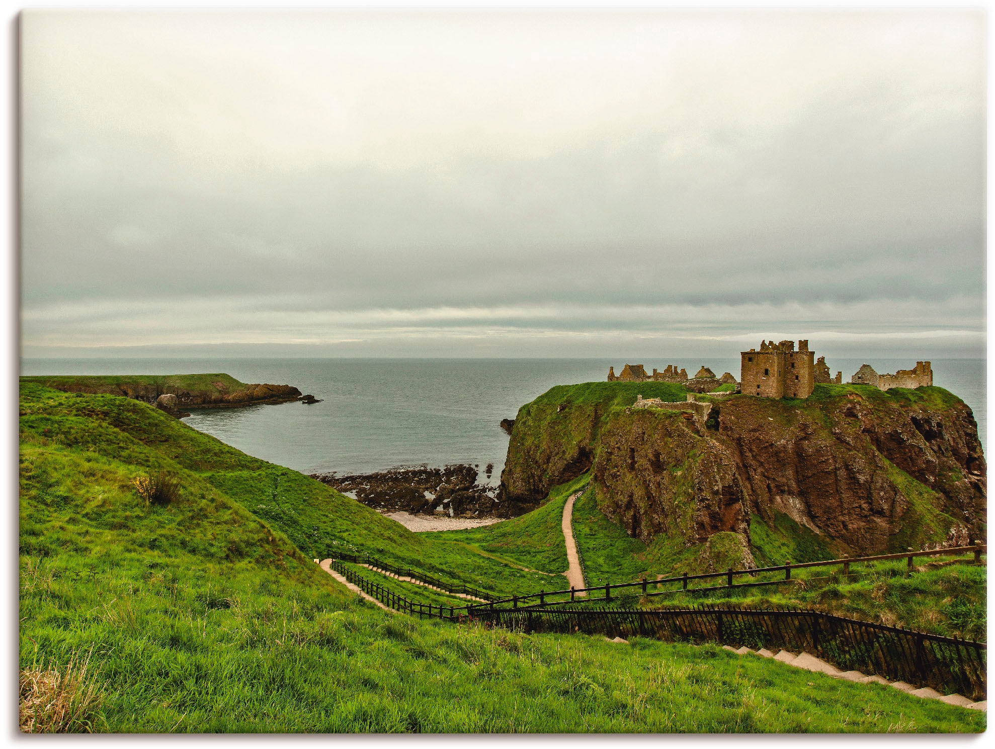 Artland Leinwandbild "Historisches Schottland" Europa 1 Stk. tlg. auf Holzrahmen gespannt