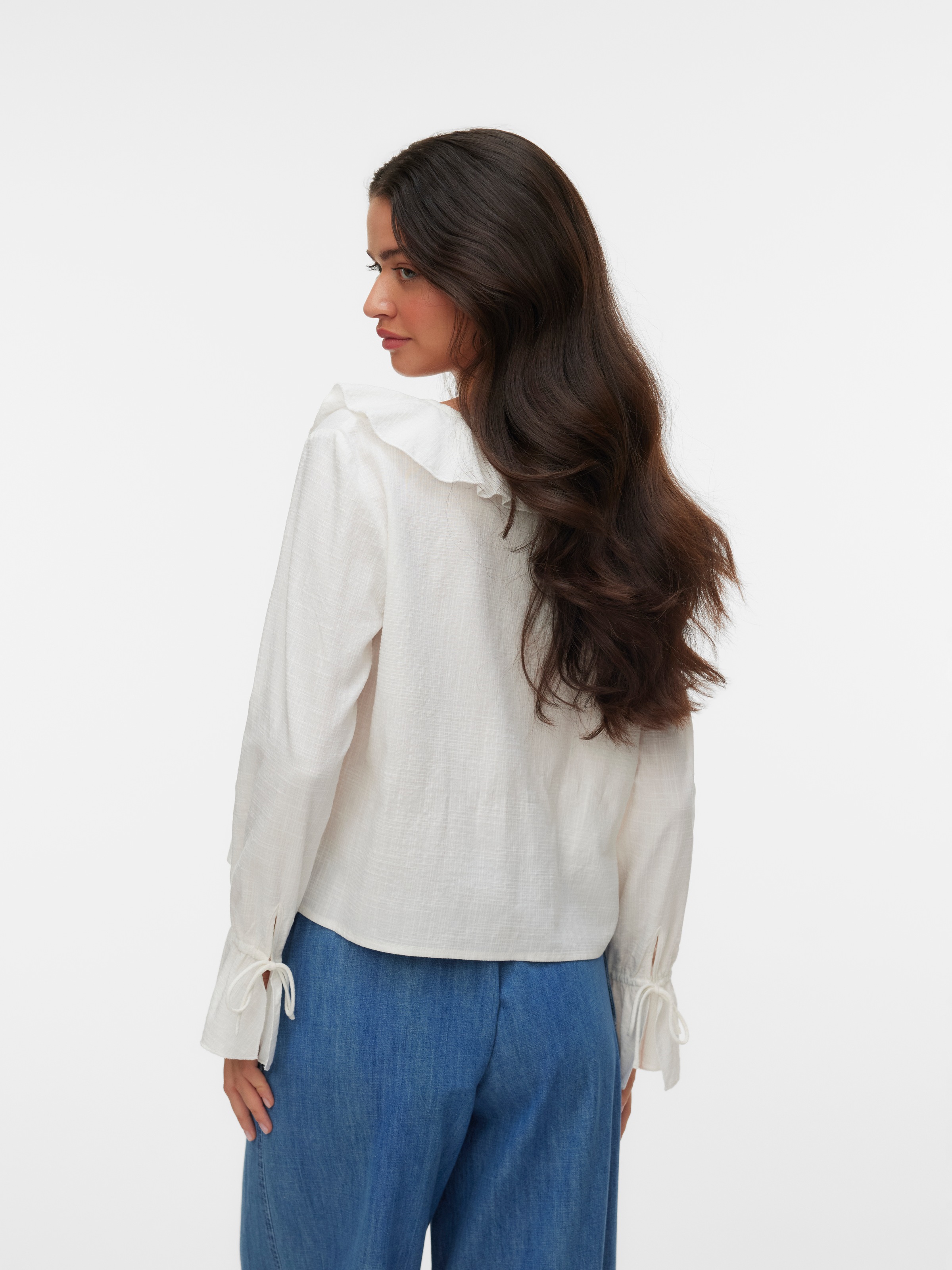 Vero Moda Rüschenbluse »VMJAMIE TIE LS TOP WVN«