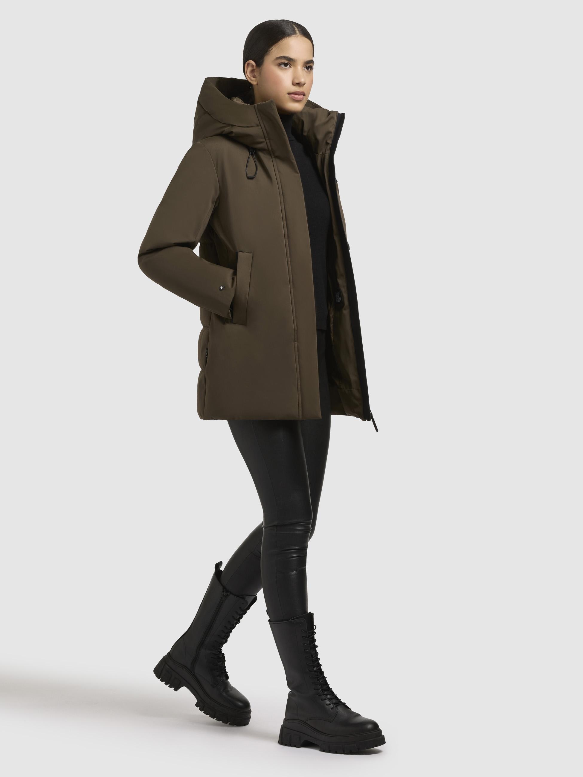 khujo Winterjacke »Palla-YM«, mit Kapuze, Damen Wintermantel mit verstellbarer Kapuze