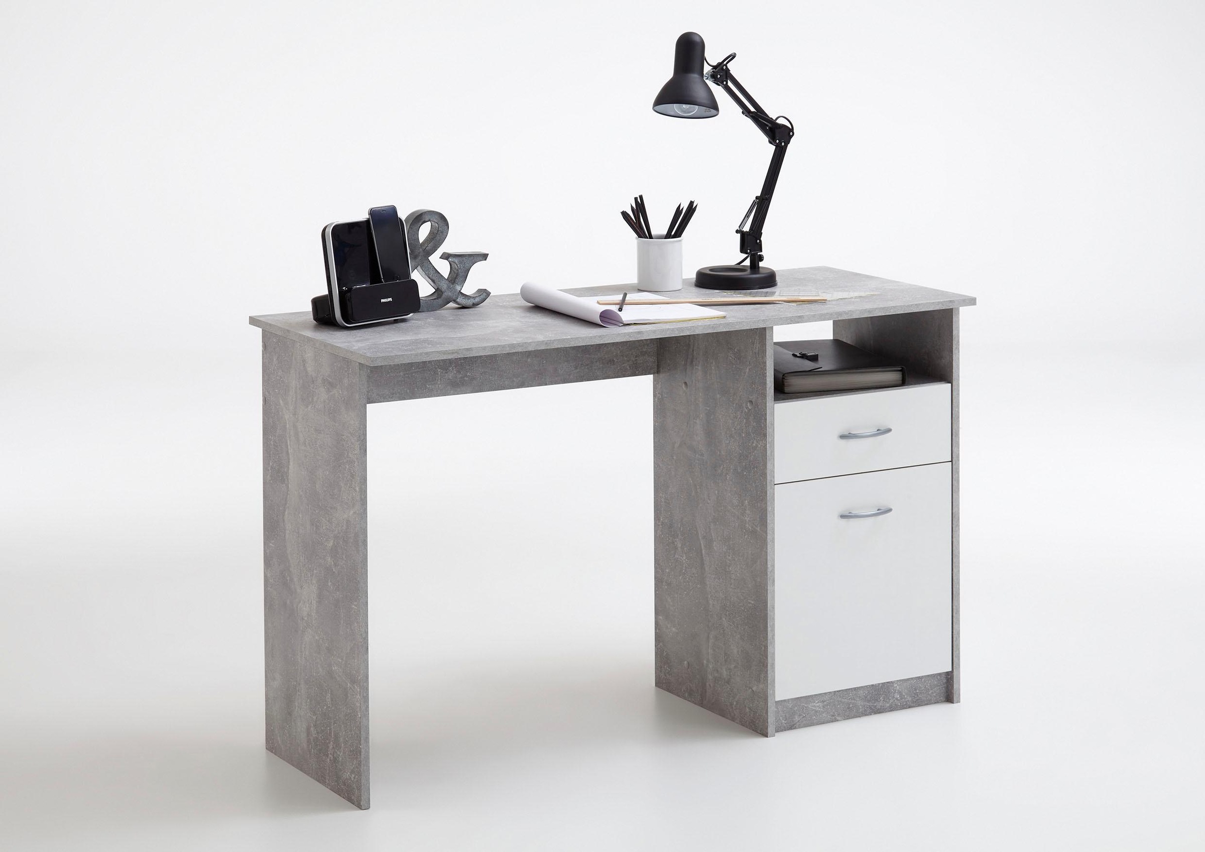 FMD Schreibtisch "Jackson", Bürotisch mit 1 Schubkasten und 1 Tür, 123 cm b günstig online kaufen