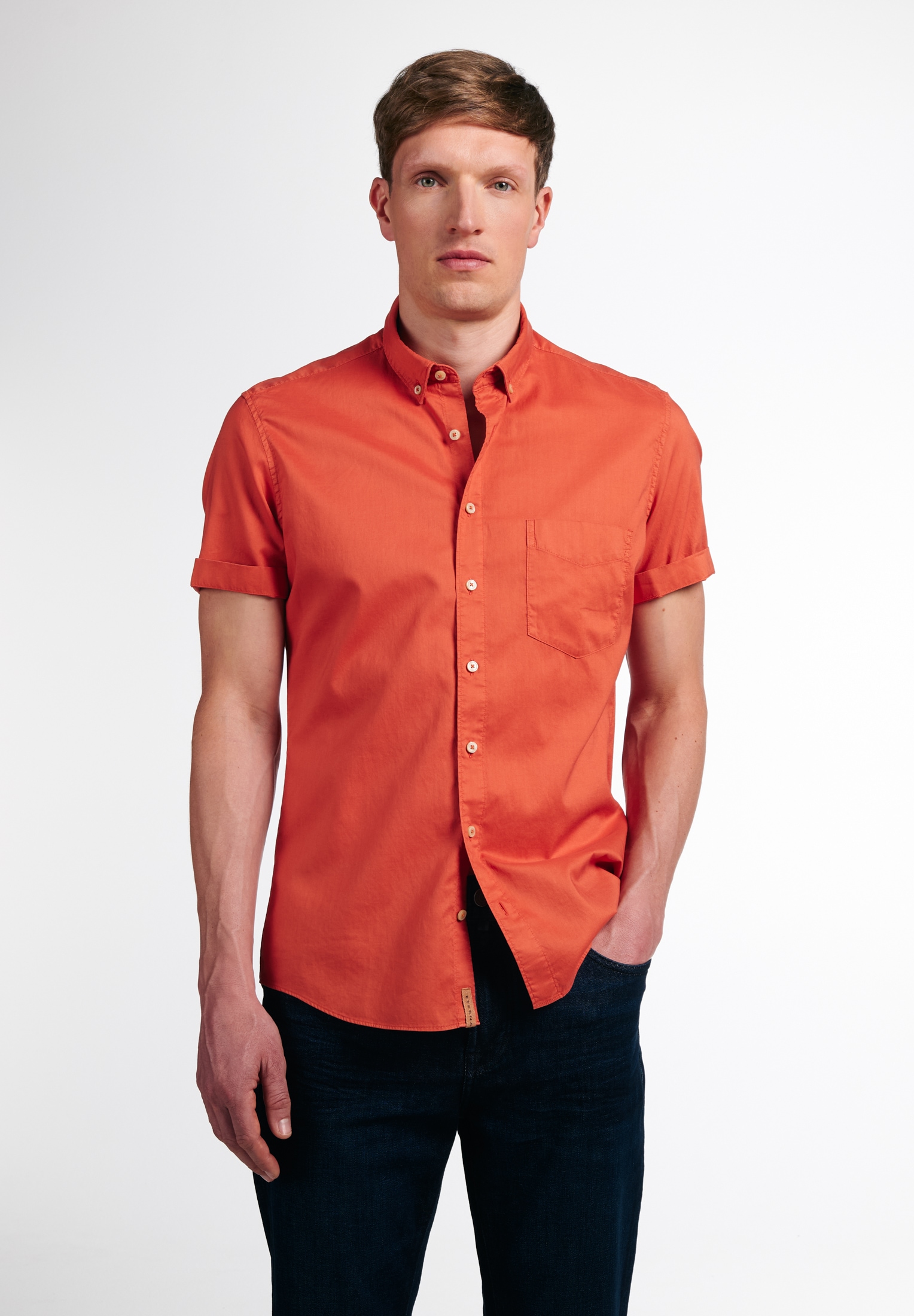 Eterna Kurzarmhemd "SLIM FIT" EASY IRON (bügelleicht) günstig online kaufen