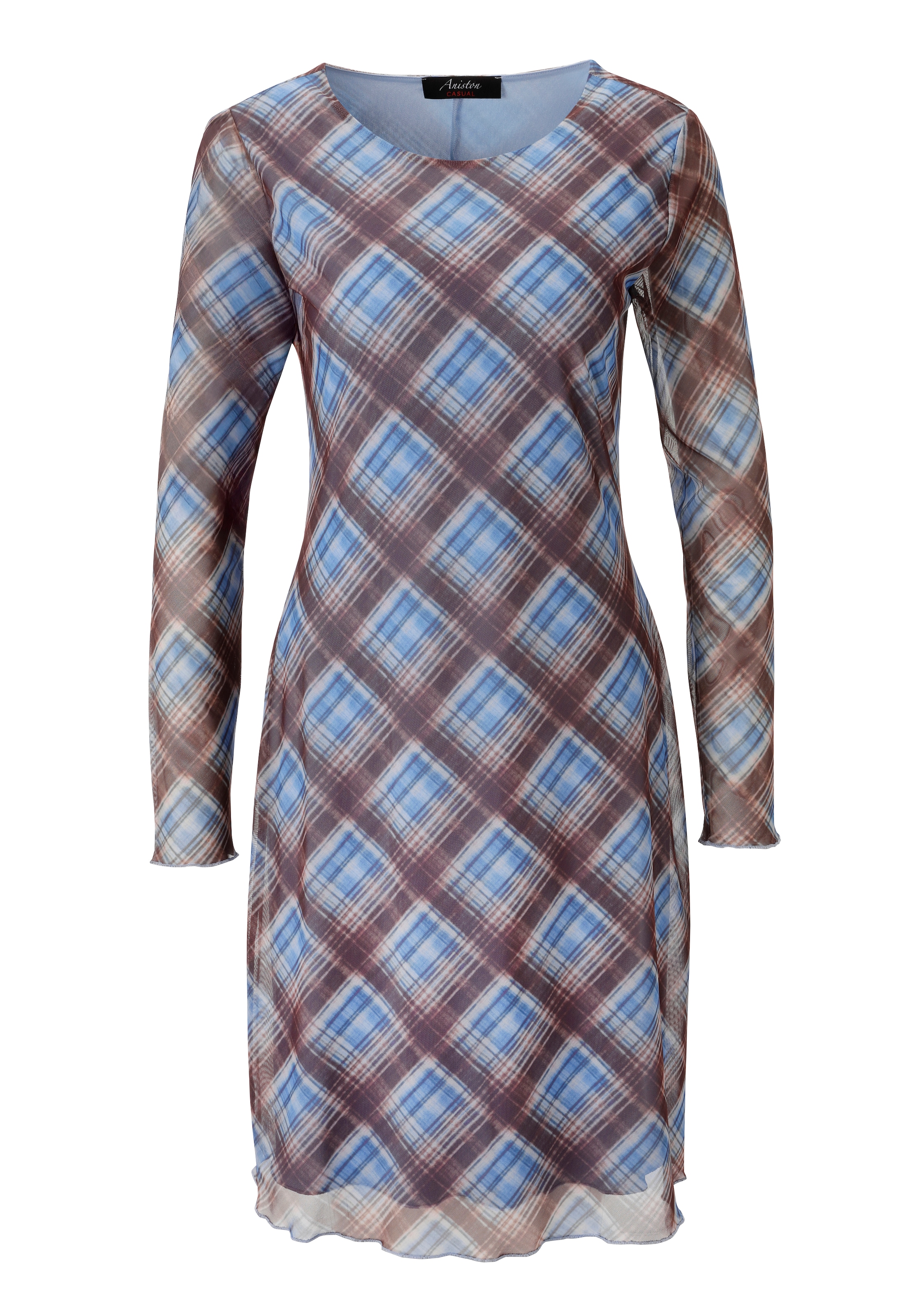 Aniston CASUAL Minikleid, im extravaganten Karo-Dessin - NEUE KOLLEKTION