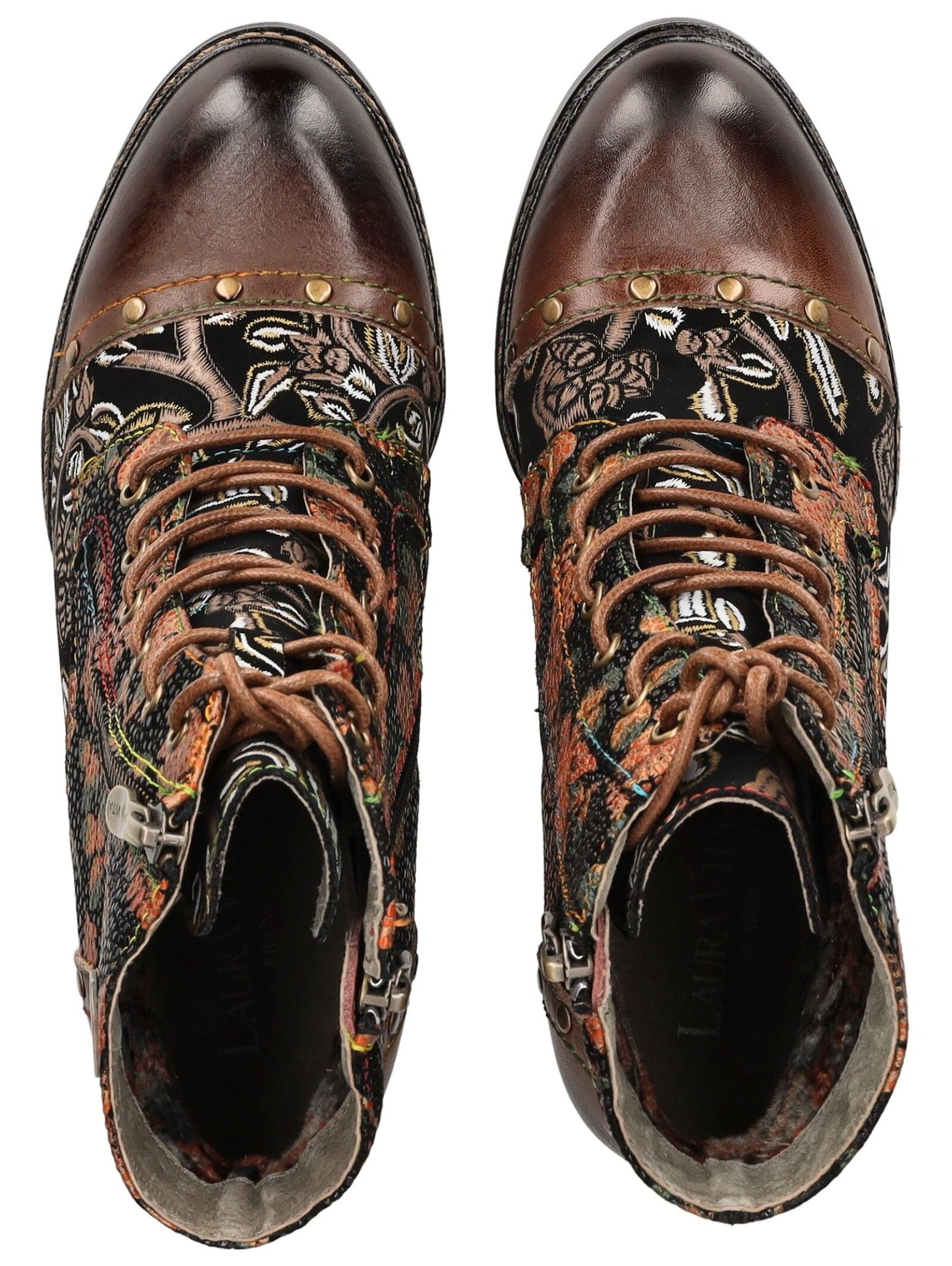 LAURA VITA Schnürstiefelette »LAURA VITA Stiefelette Leder/Textil«